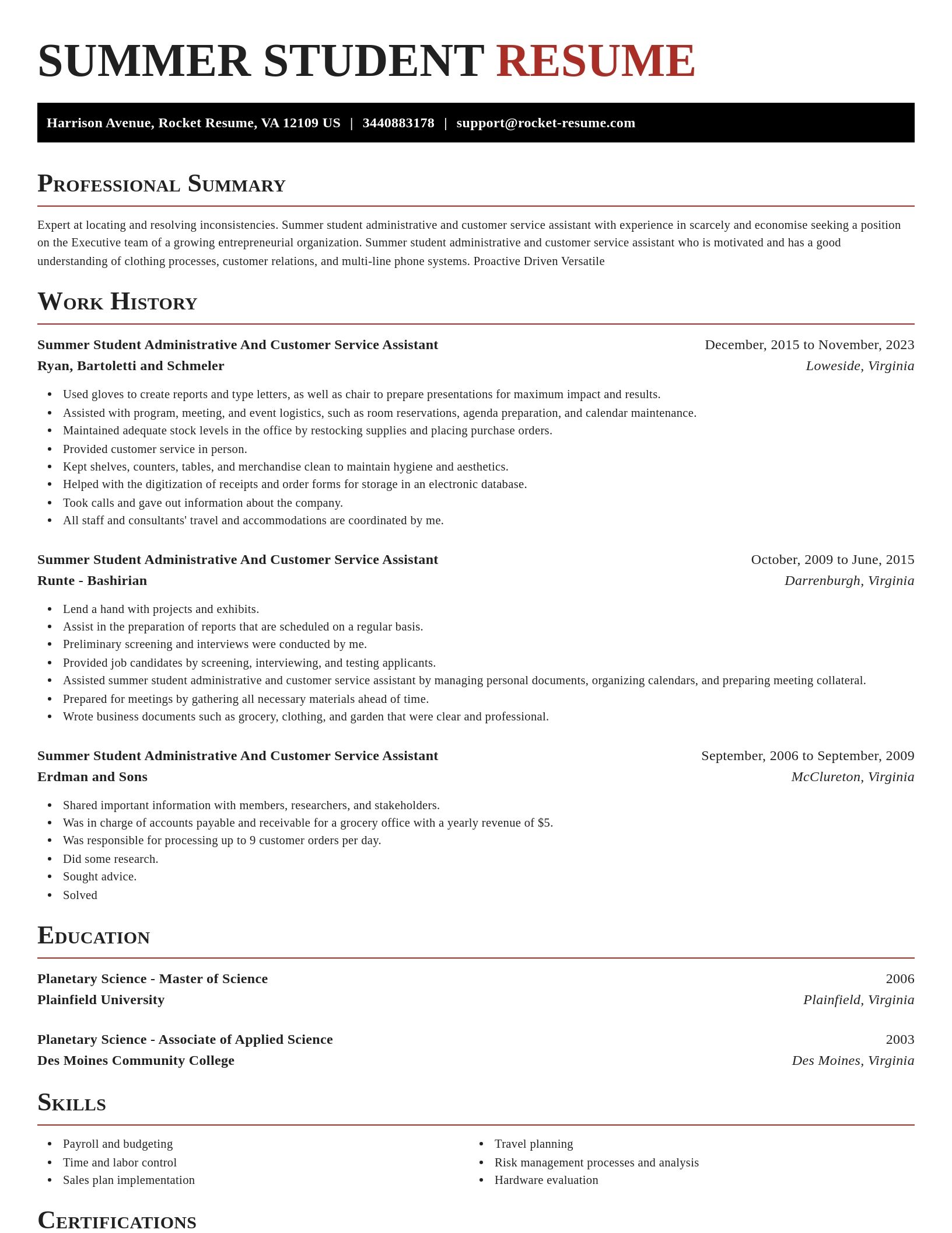 Exquisite resume template