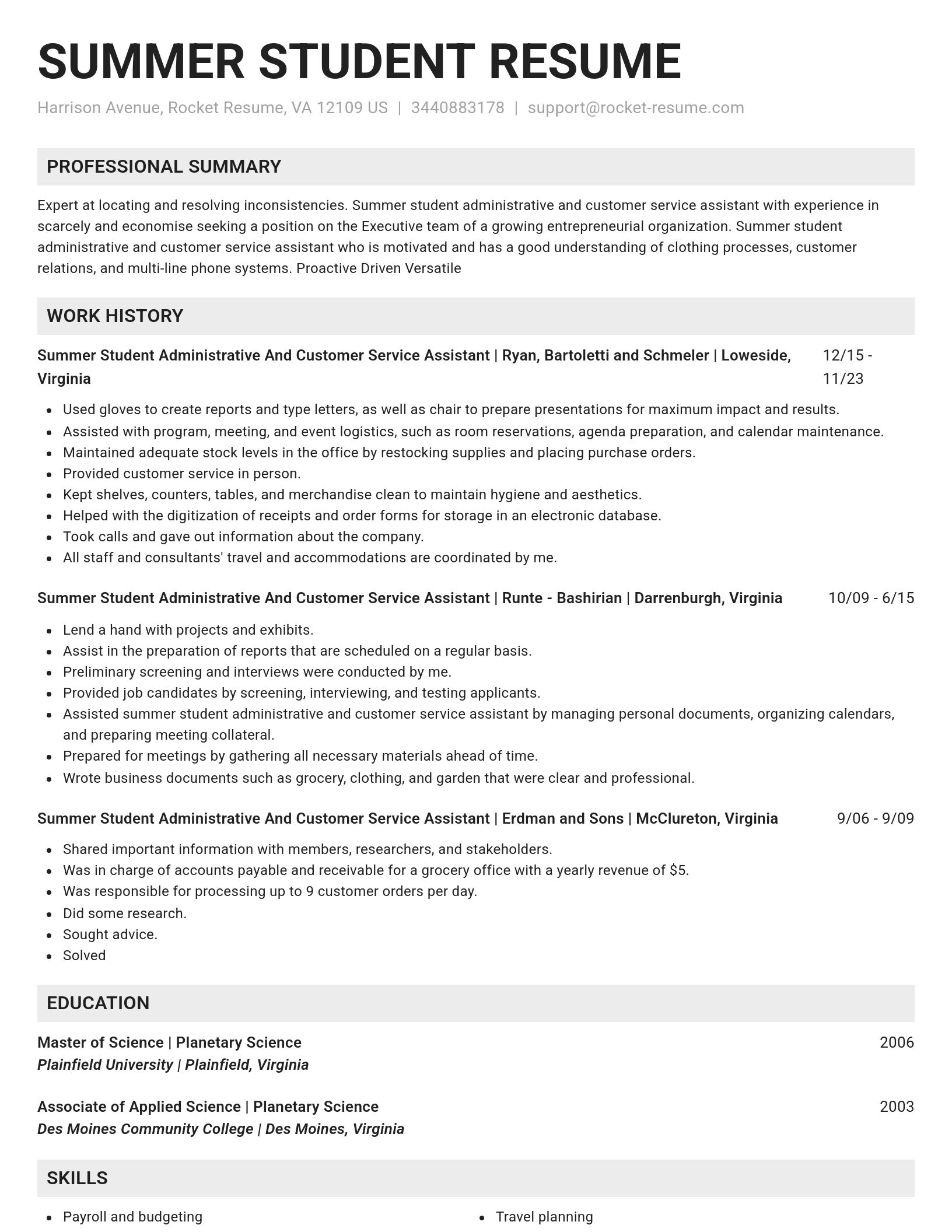 Genius resume template