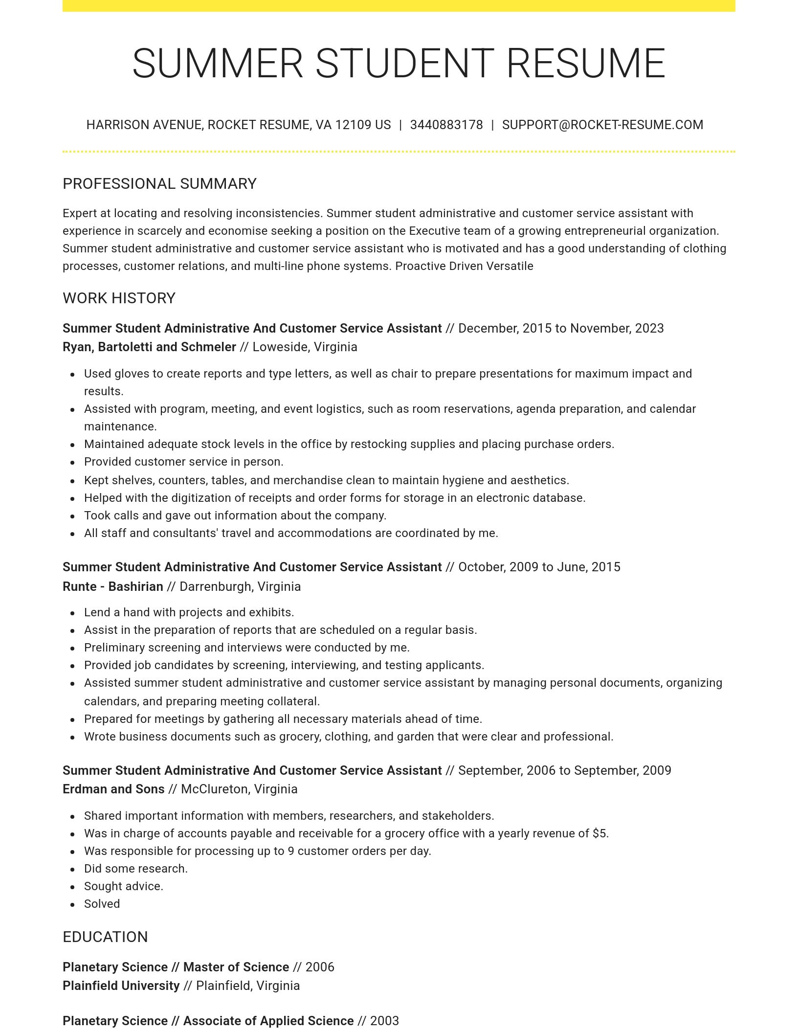 Grand resume template