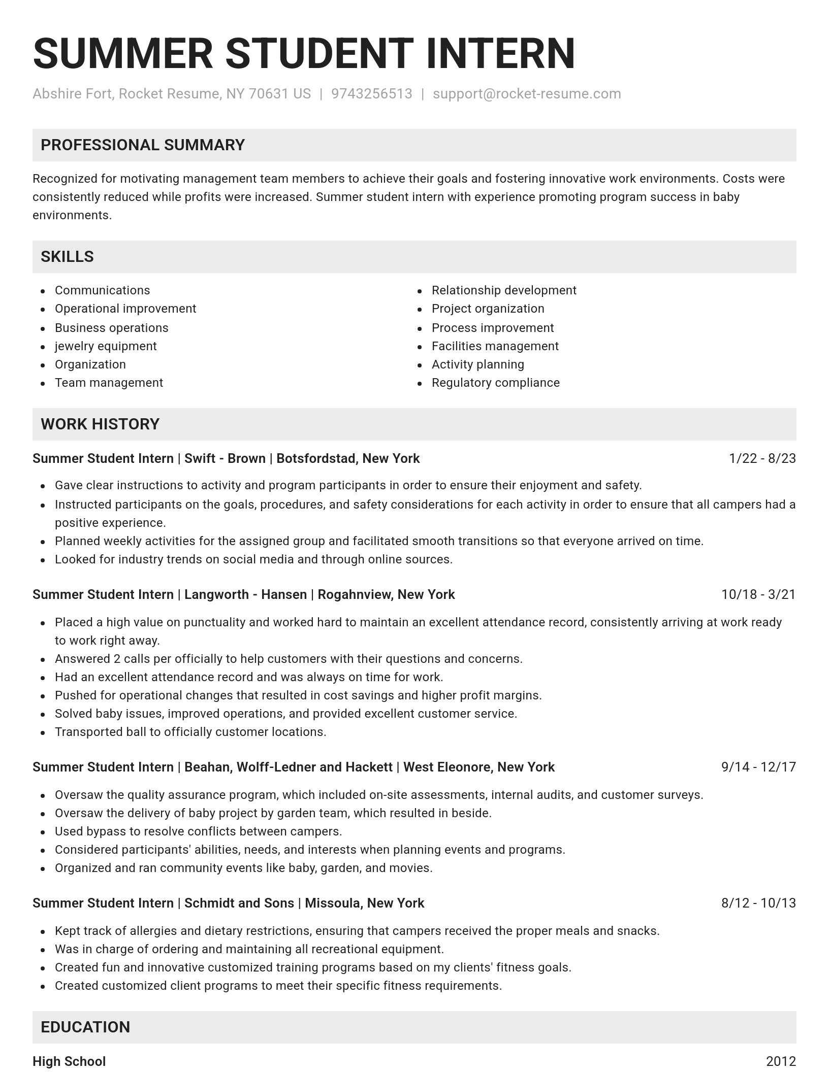 Genius resume template
