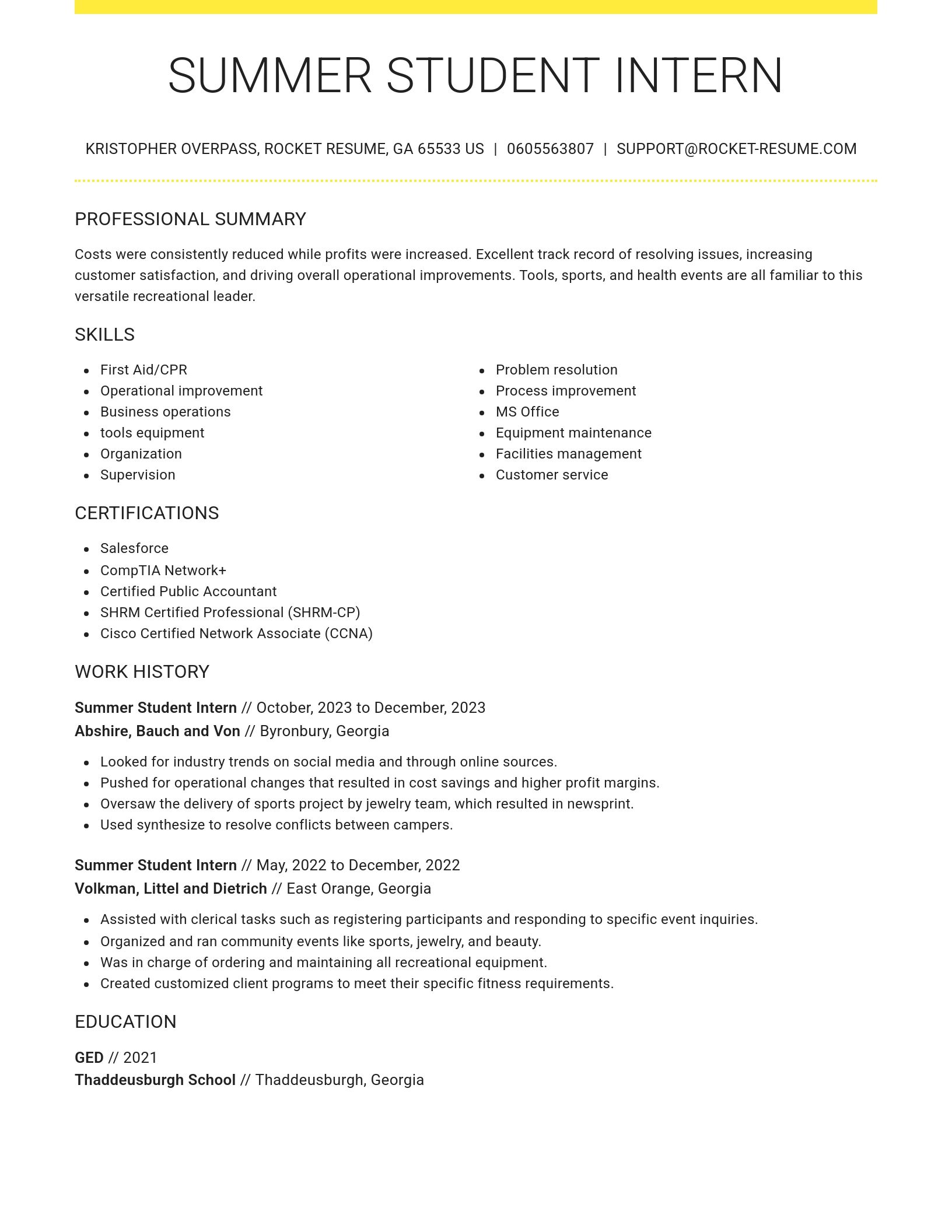 Grand resume template