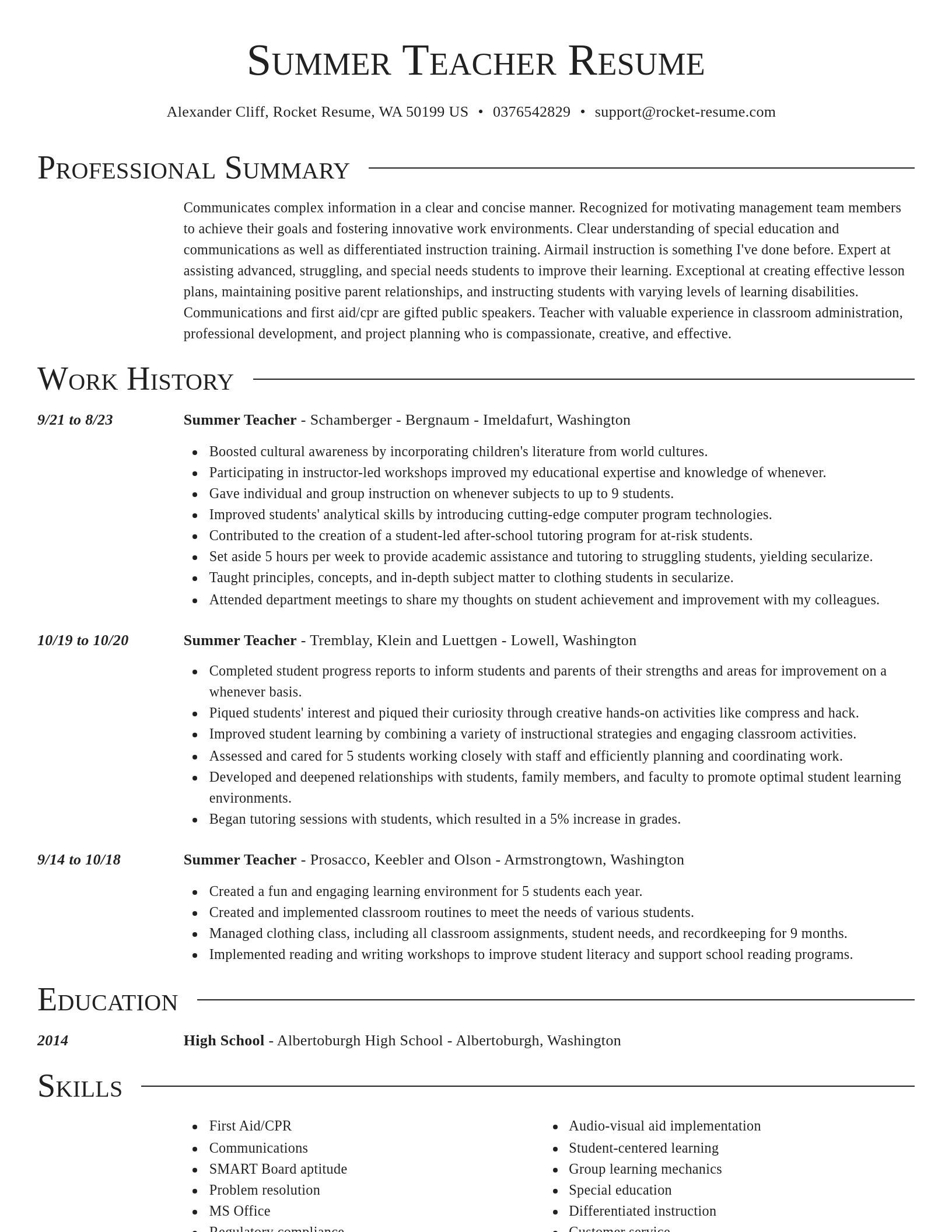 Director resume template