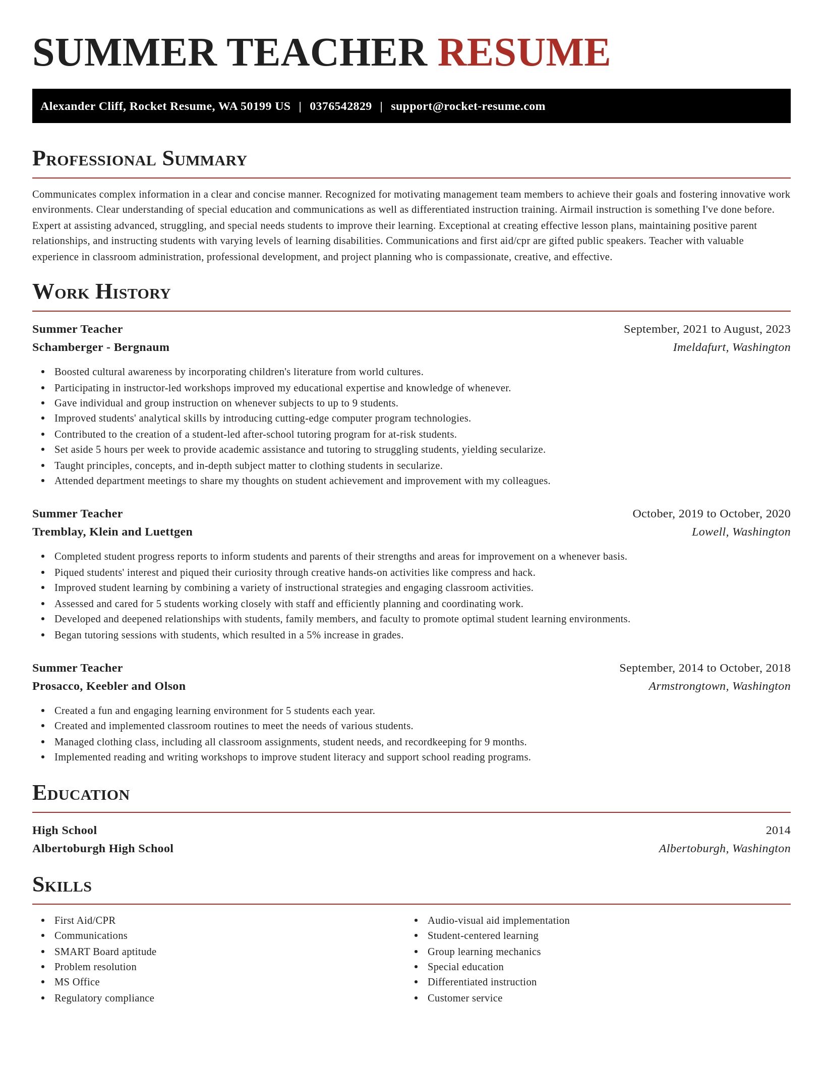 Exquisite resume template