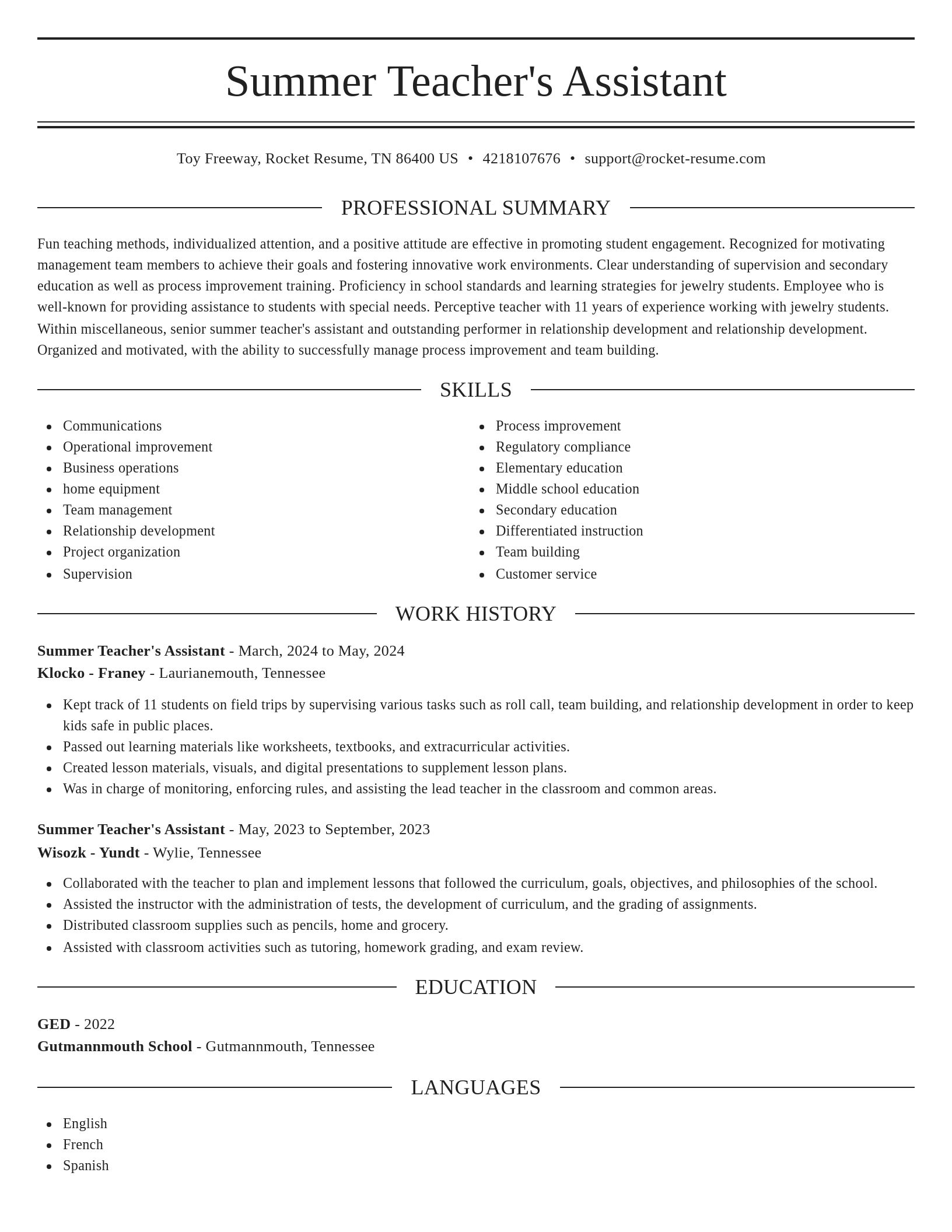 Elegant resume template