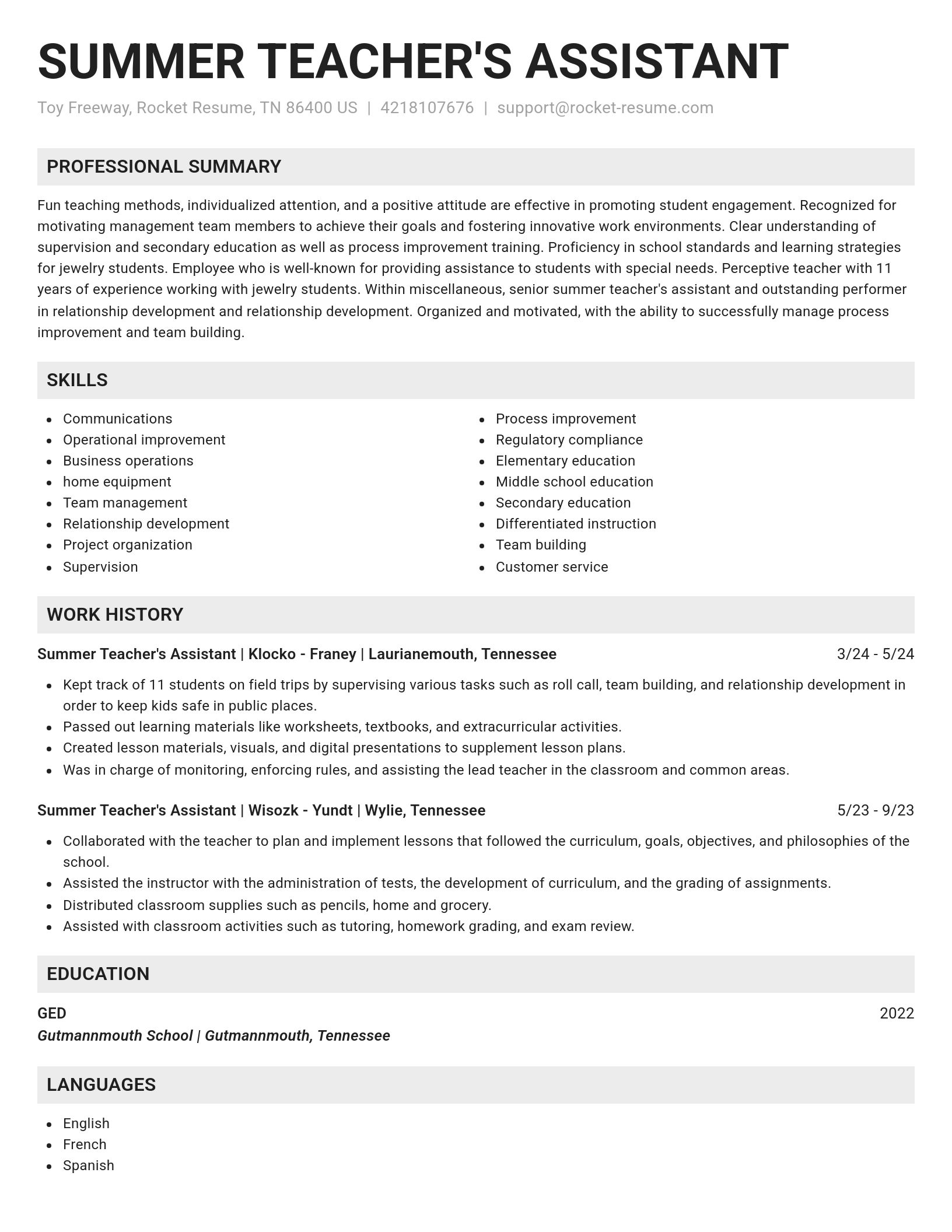 Genius resume template