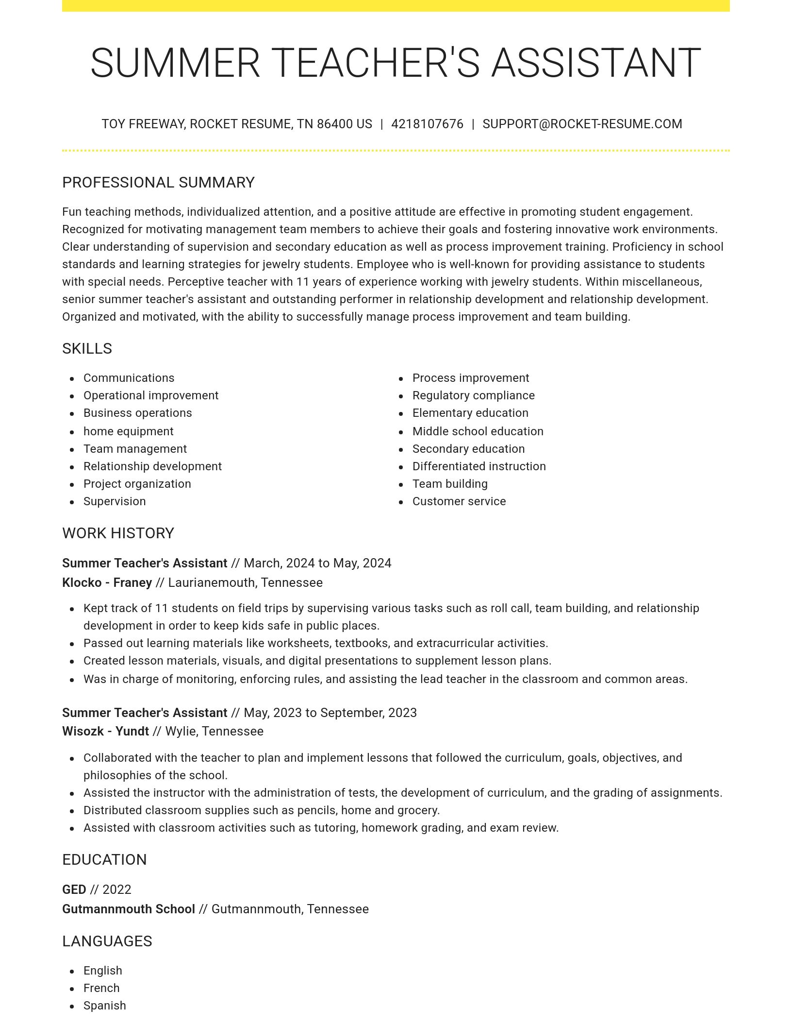 Grand resume template