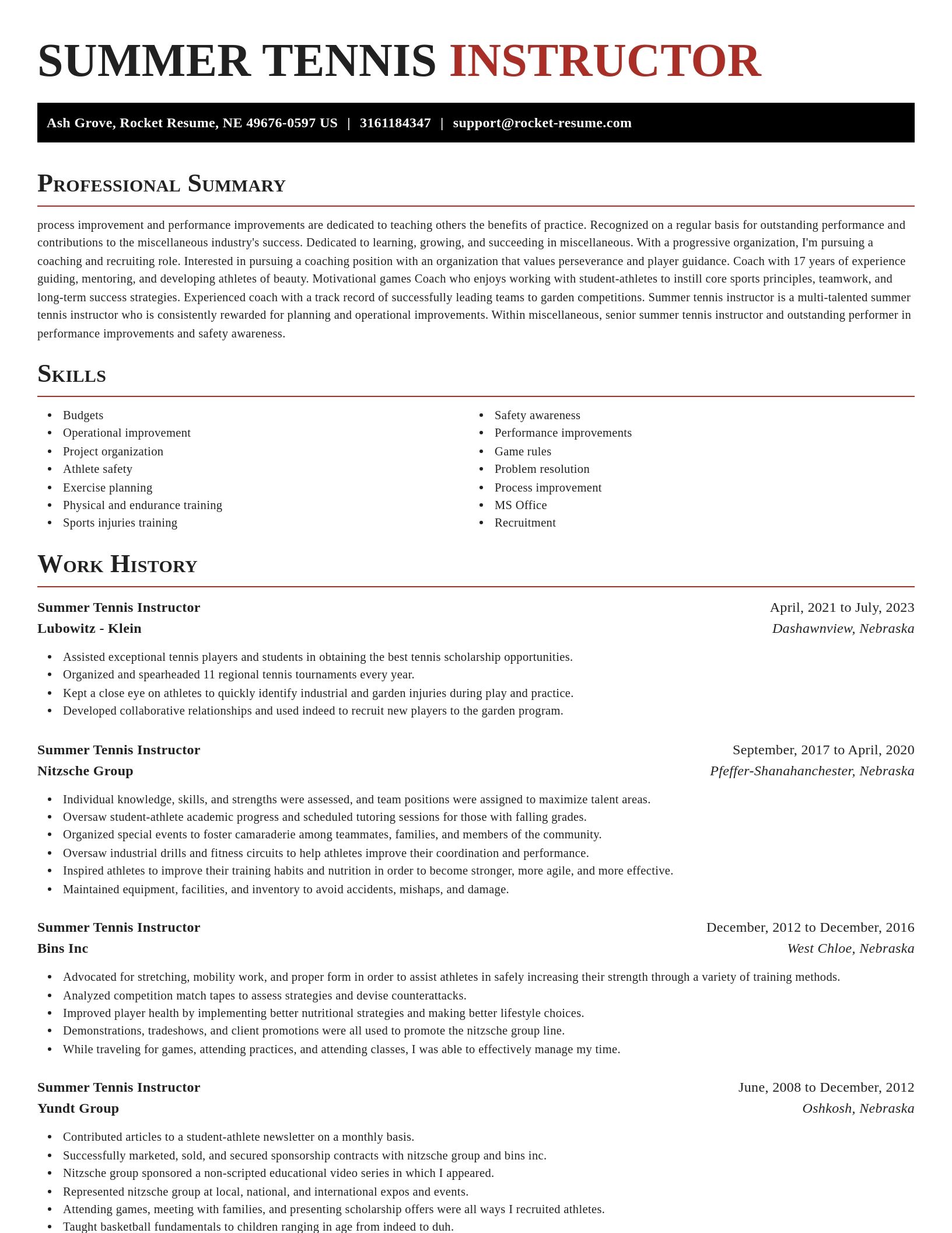 Exquisite resume template