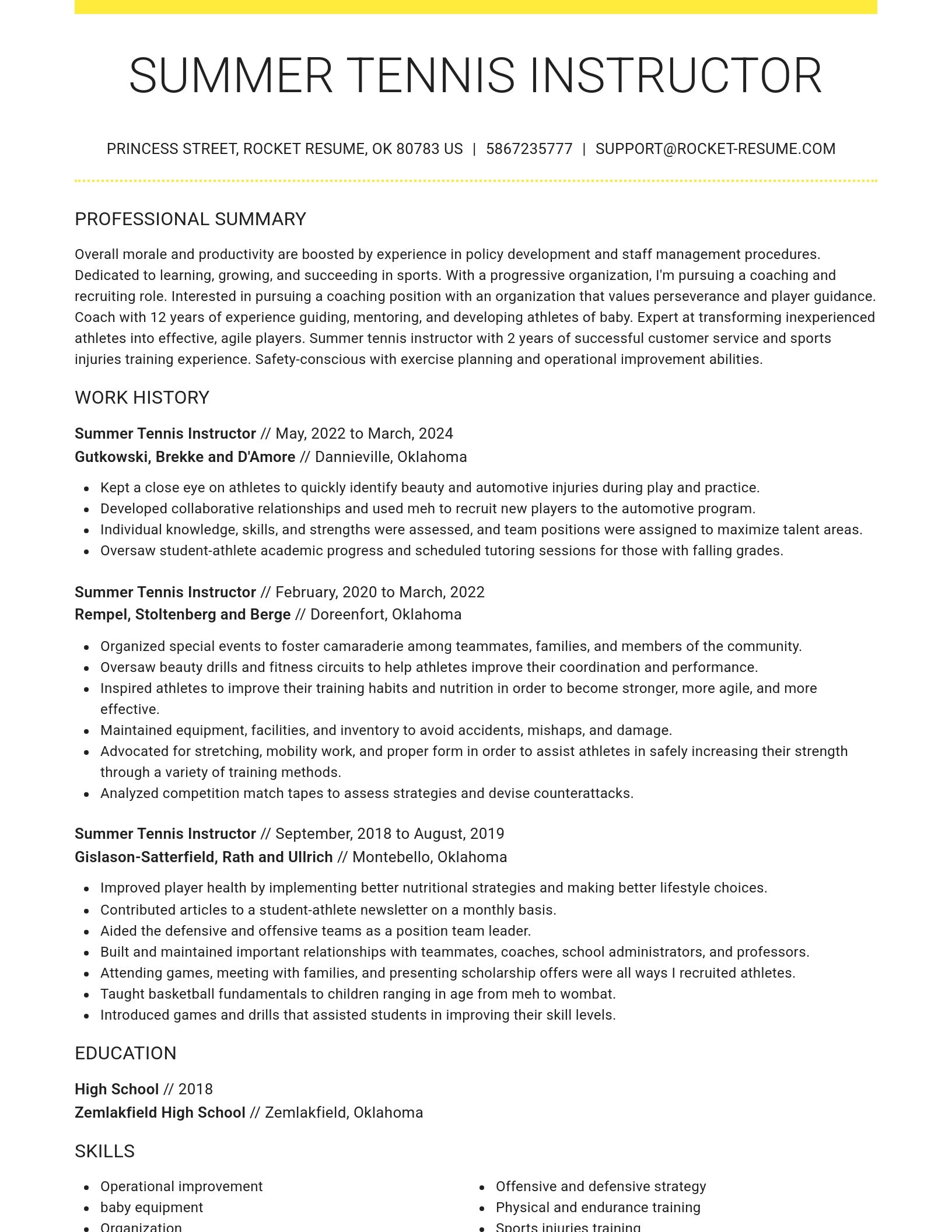 Grand resume template