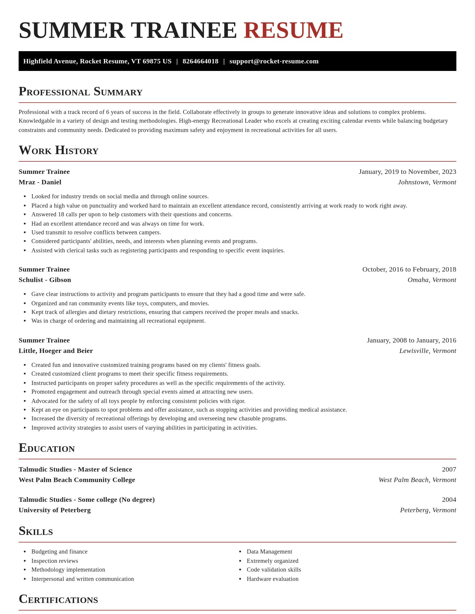 Exquisite resume template