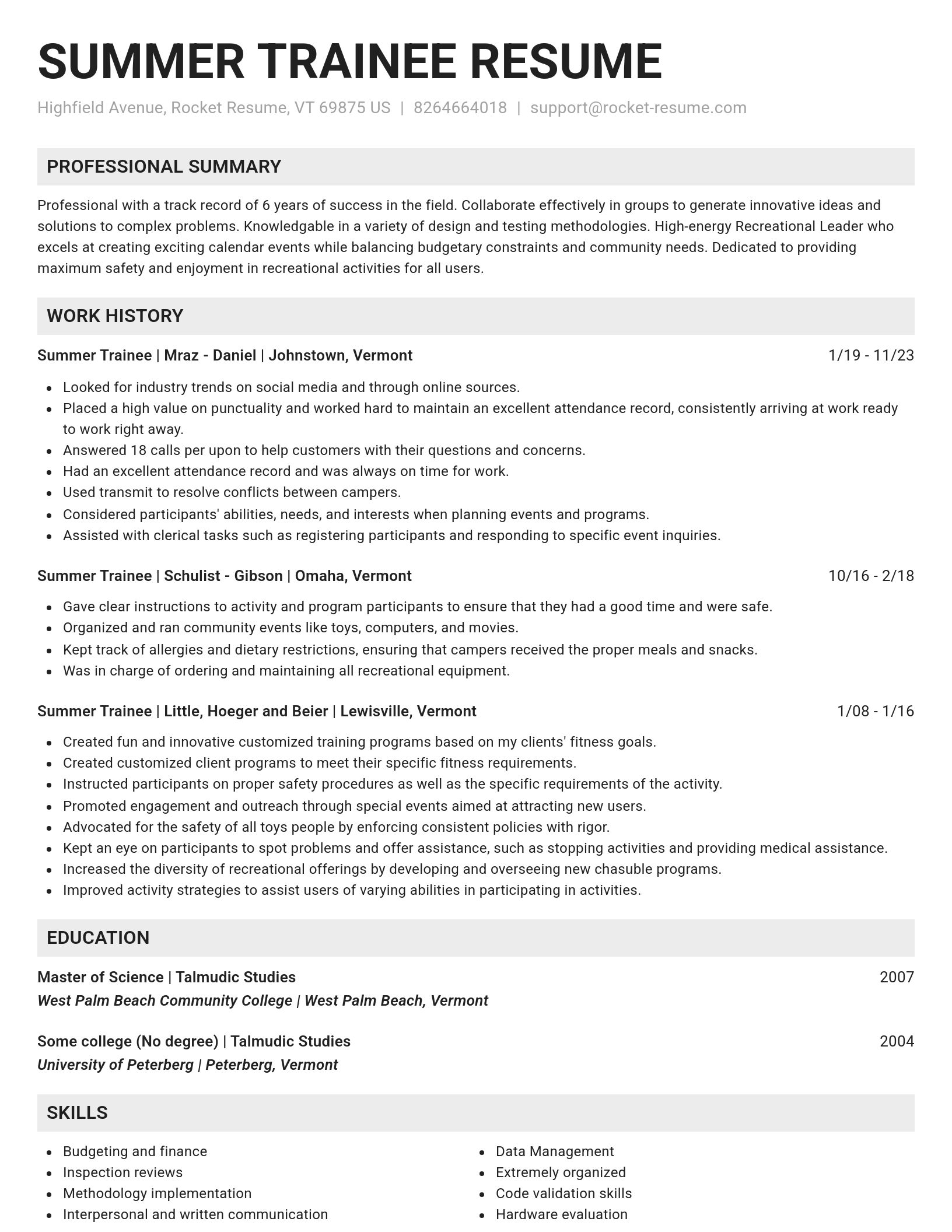 Genius resume template
