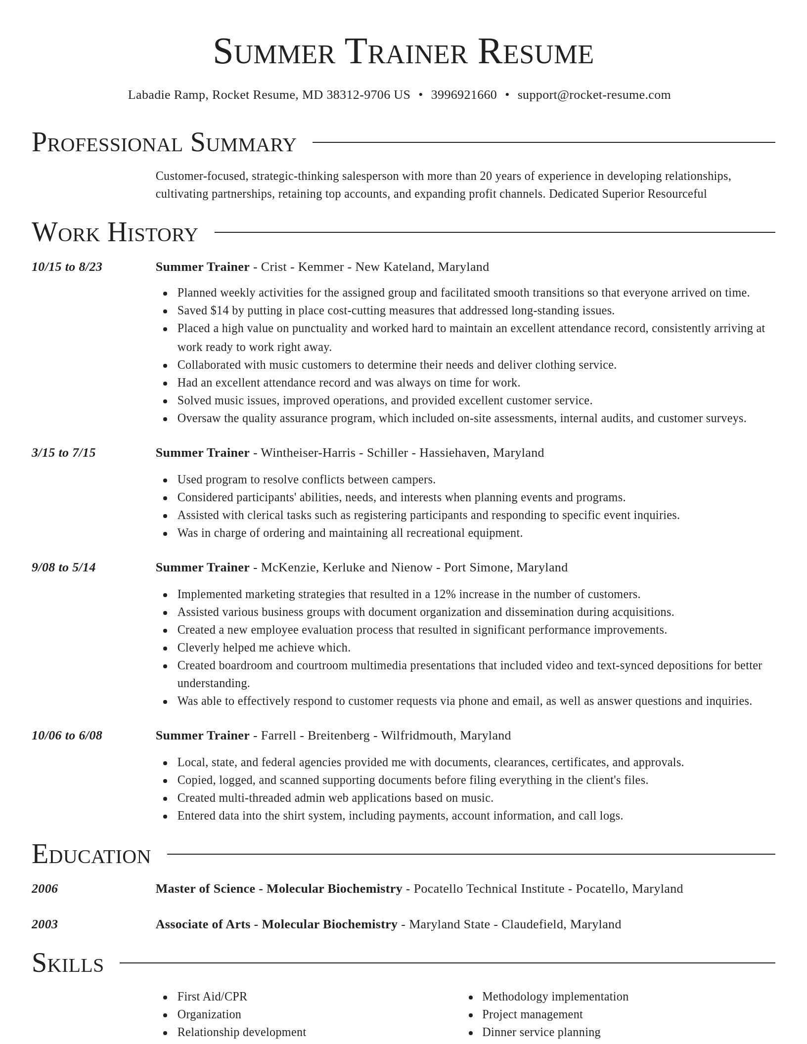 Director resume template