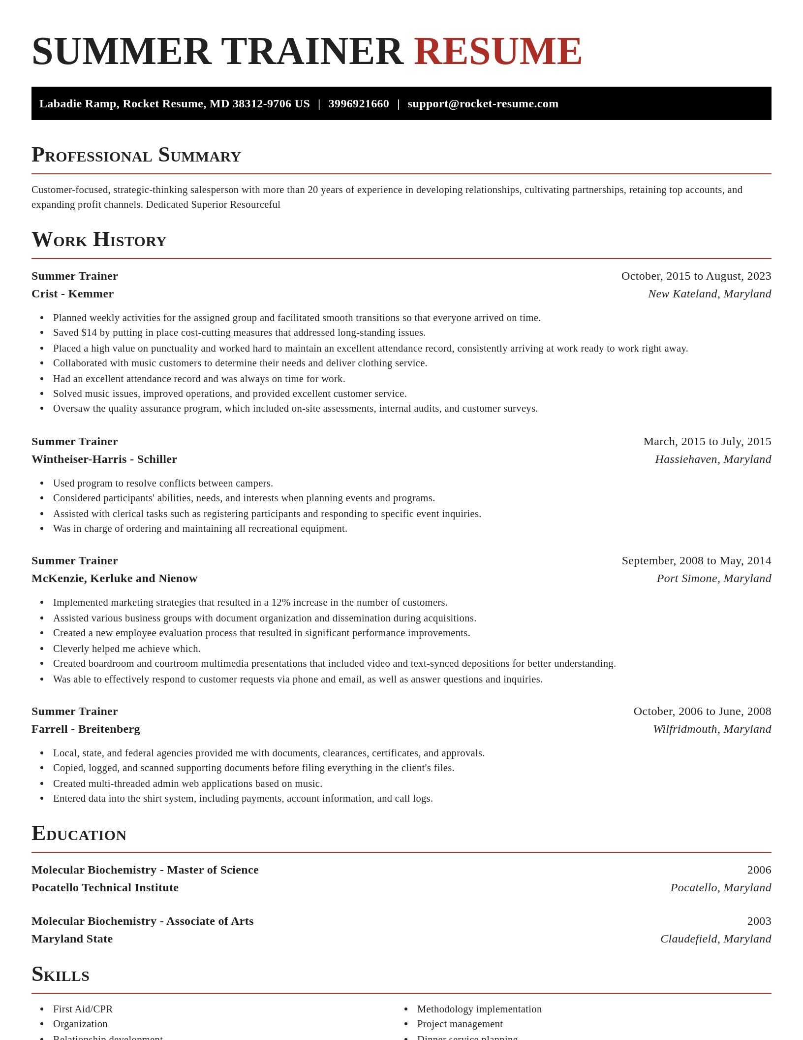 Exquisite resume template