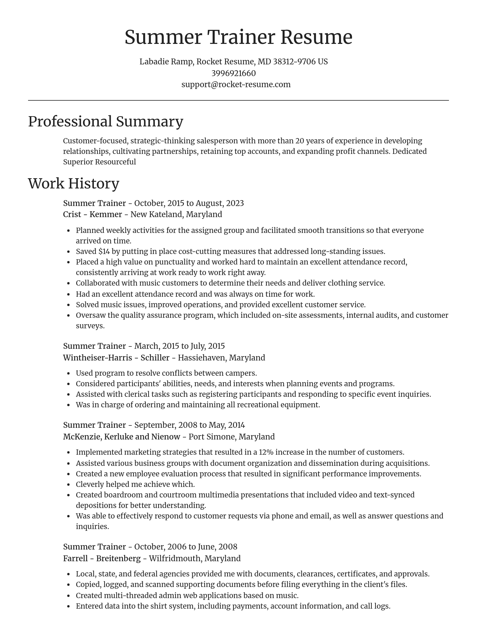 Focal Point resume template