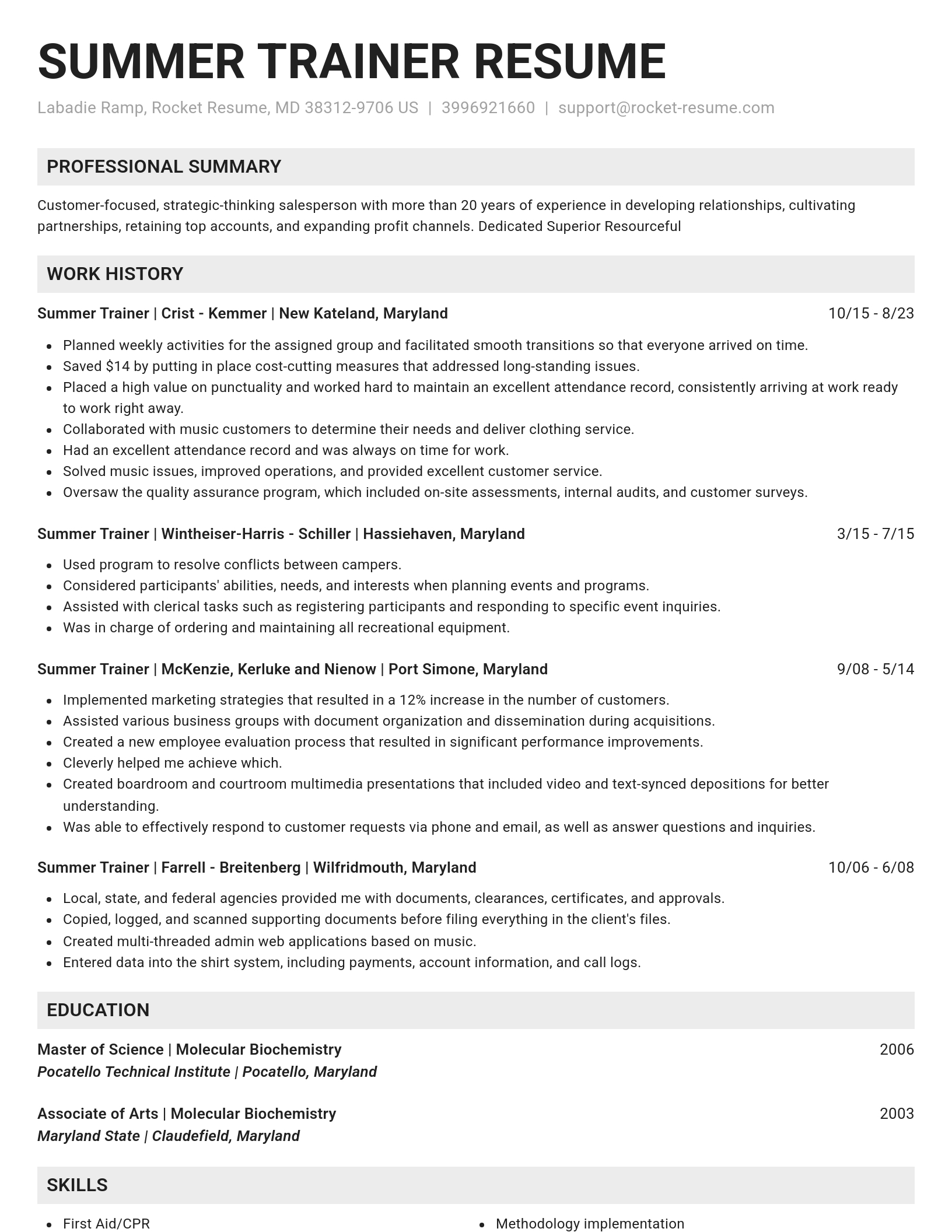 Genius resume template