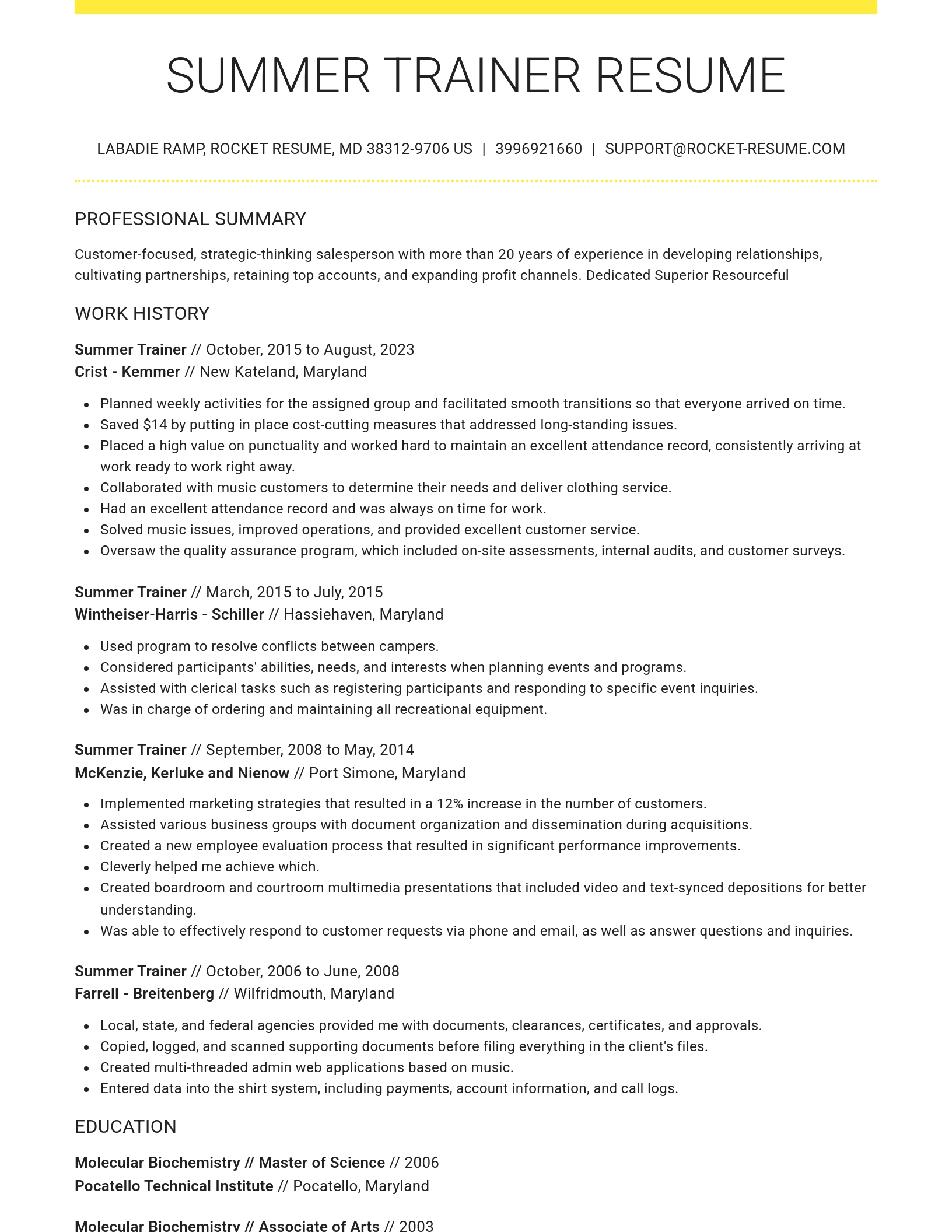 Grand resume template
