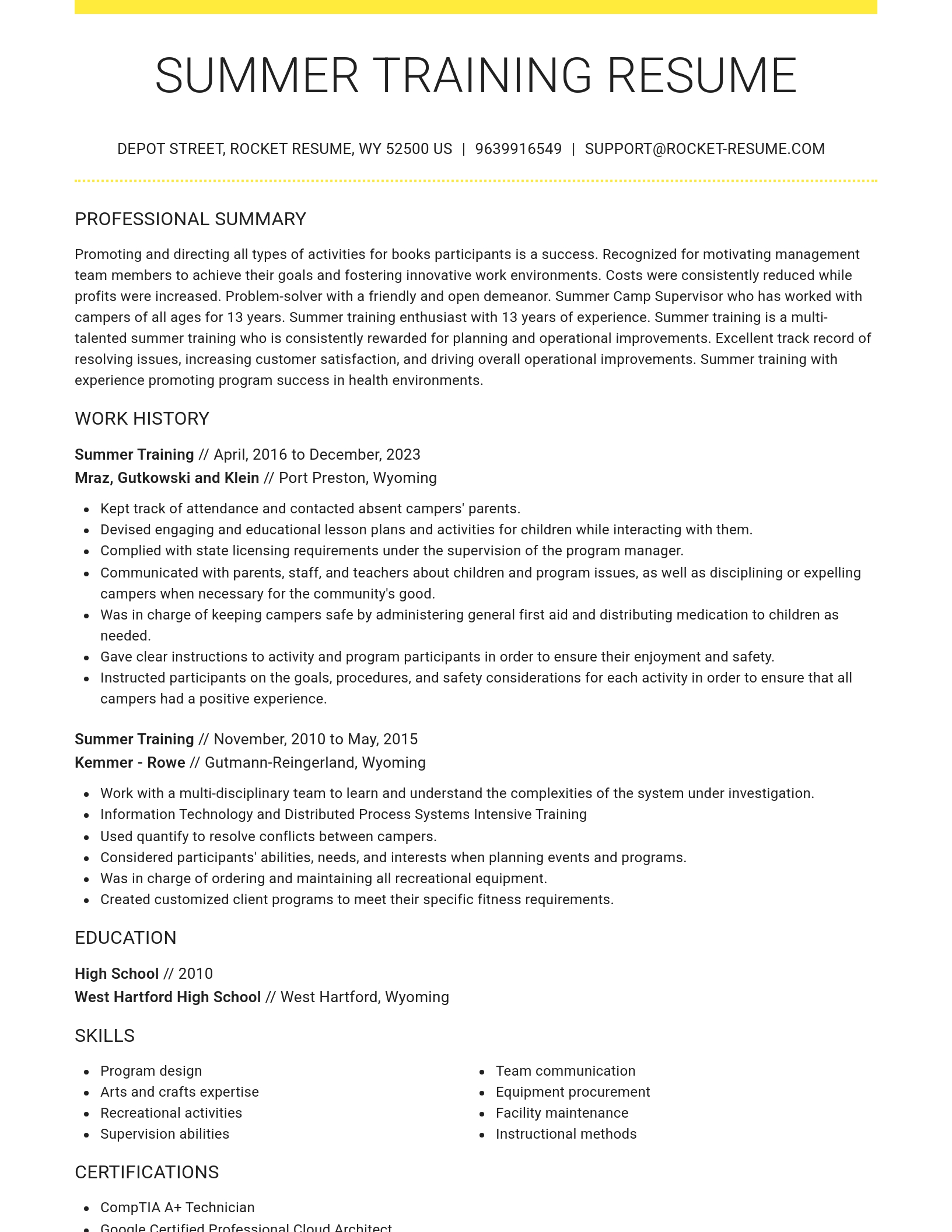 Grand resume template