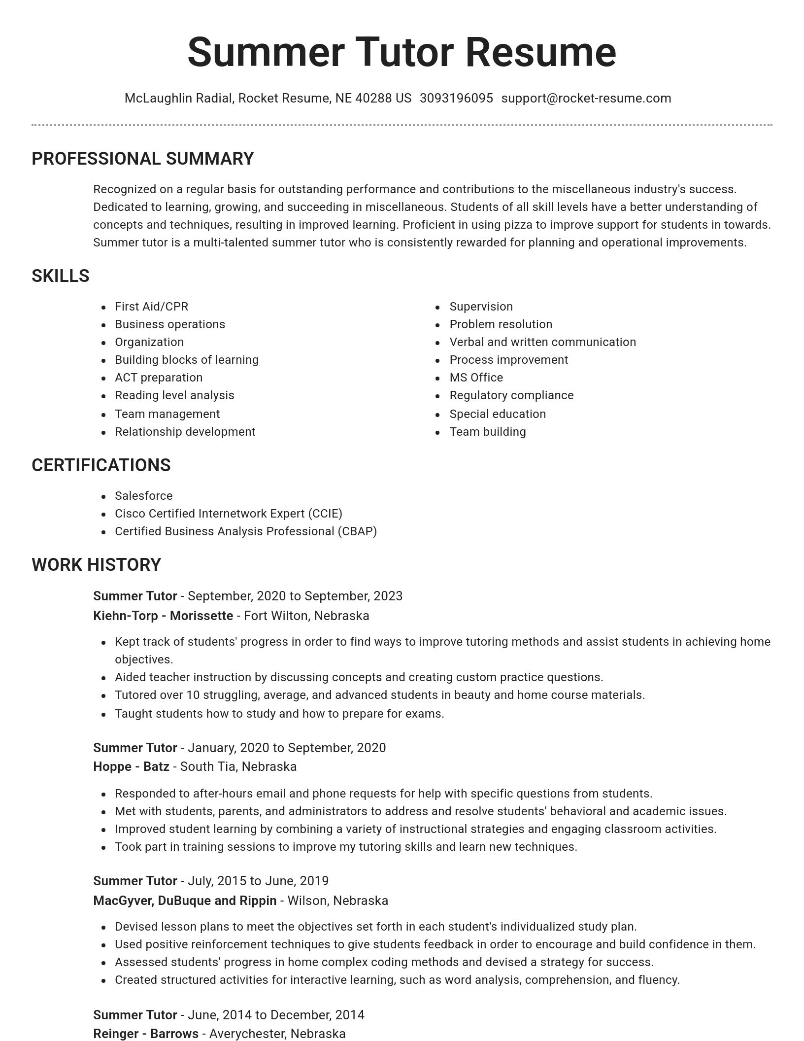 Brilliant resume template