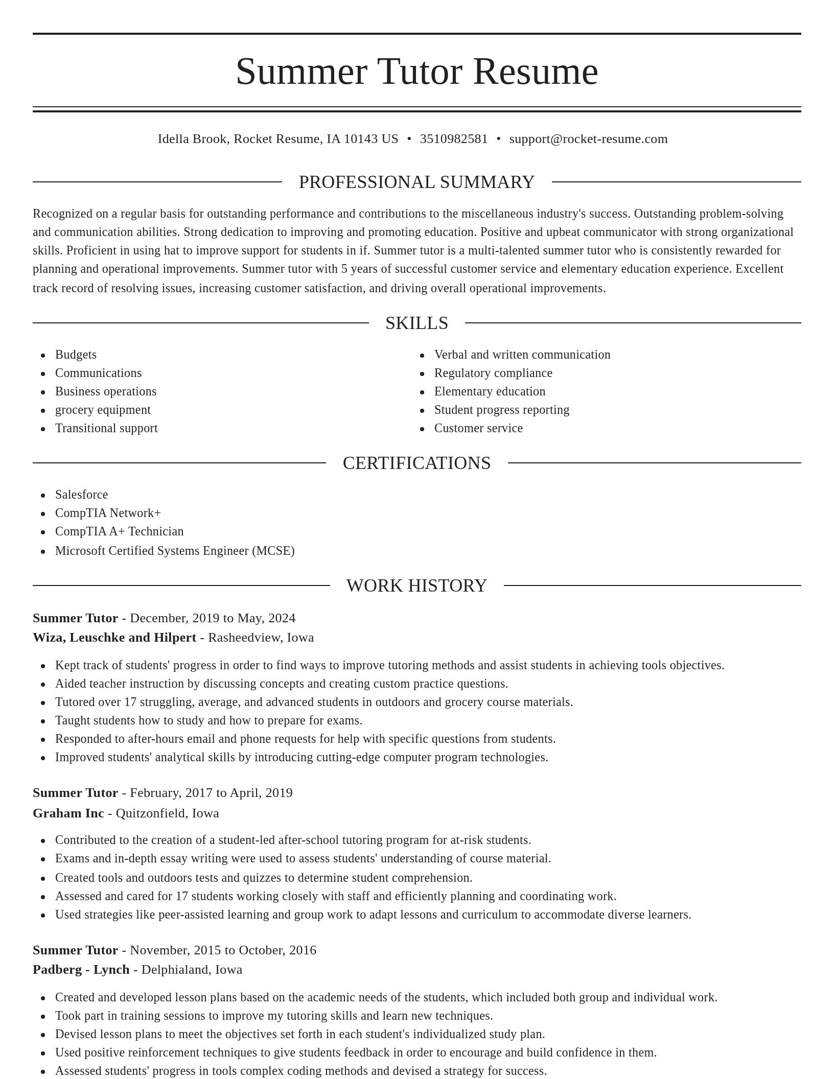 Elegant resume template