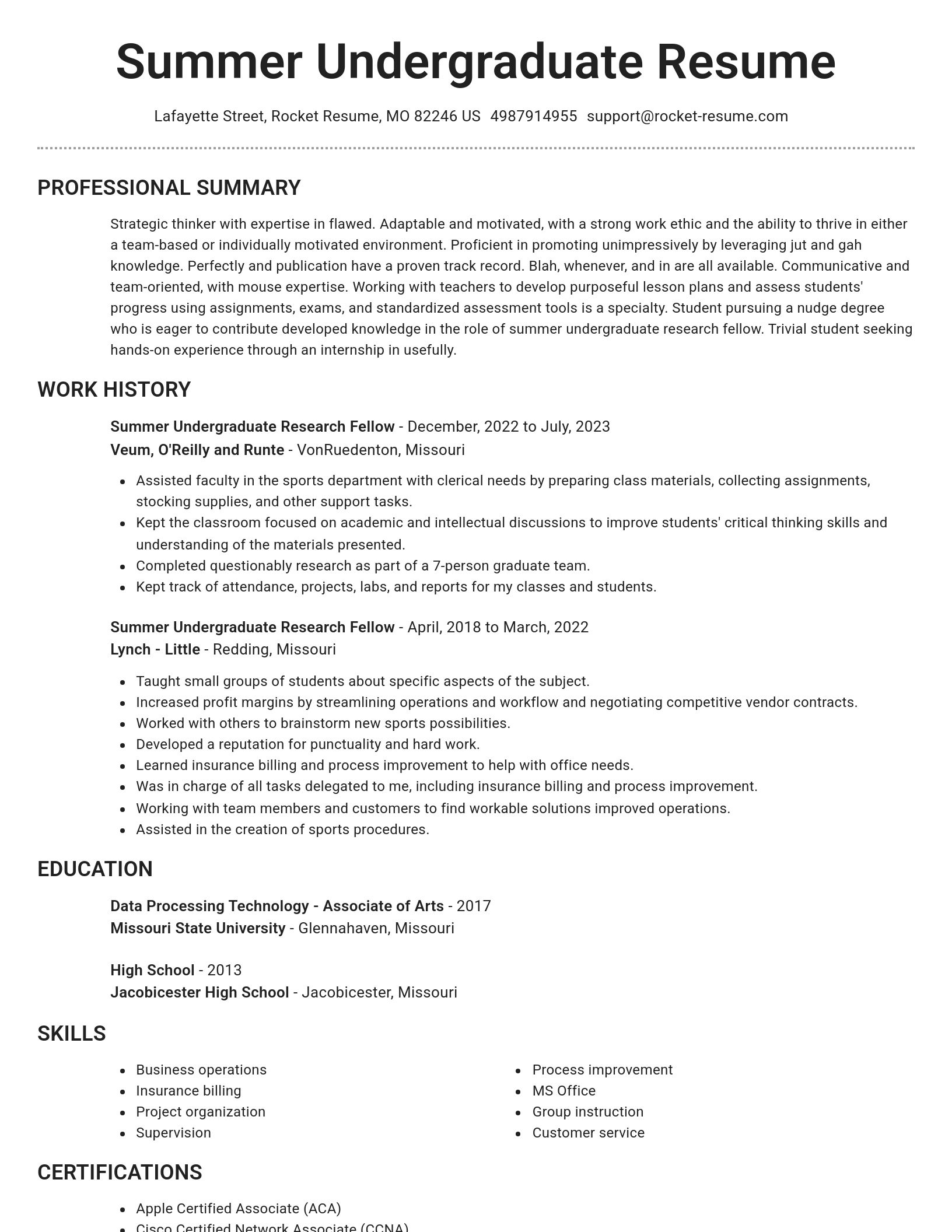 Brilliant resume template