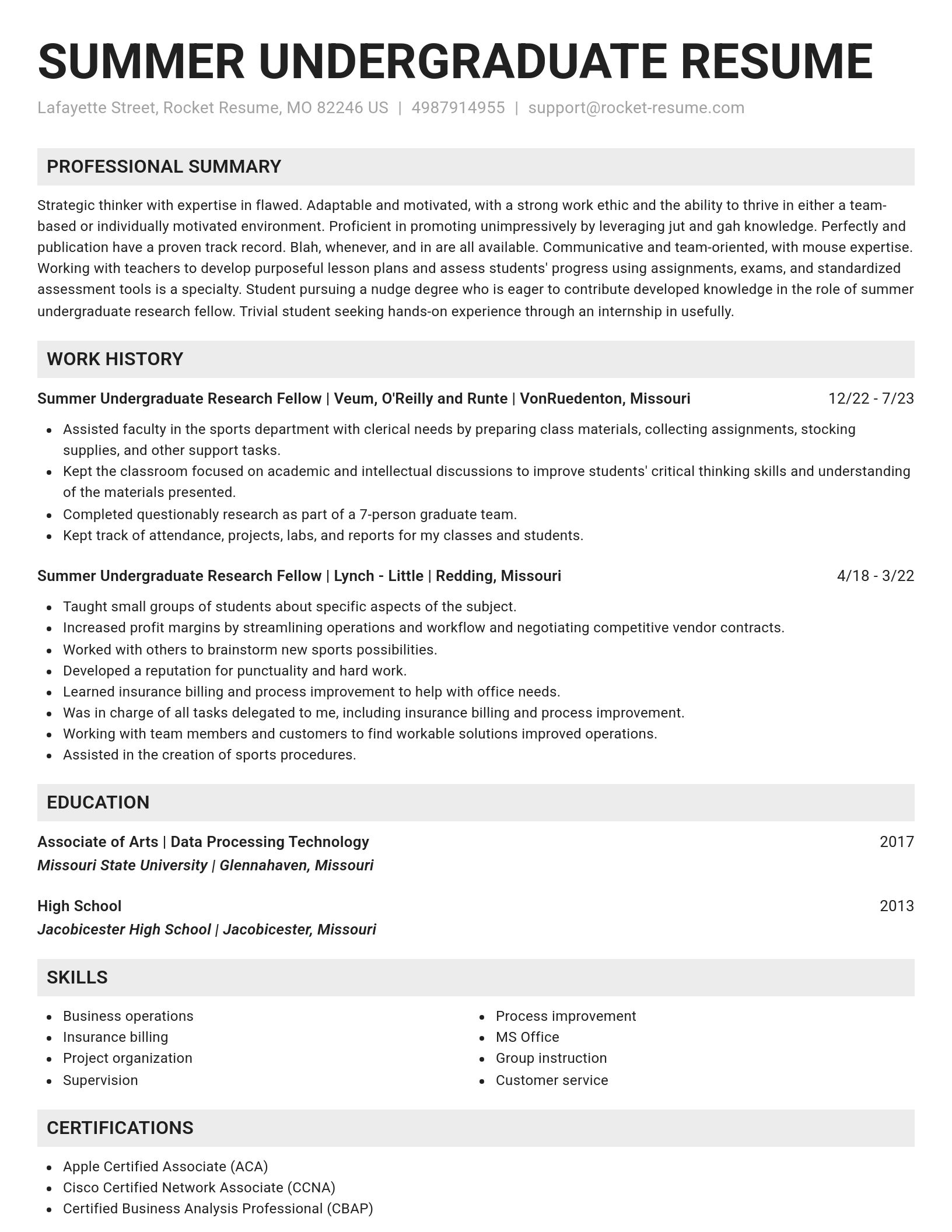Genius resume template