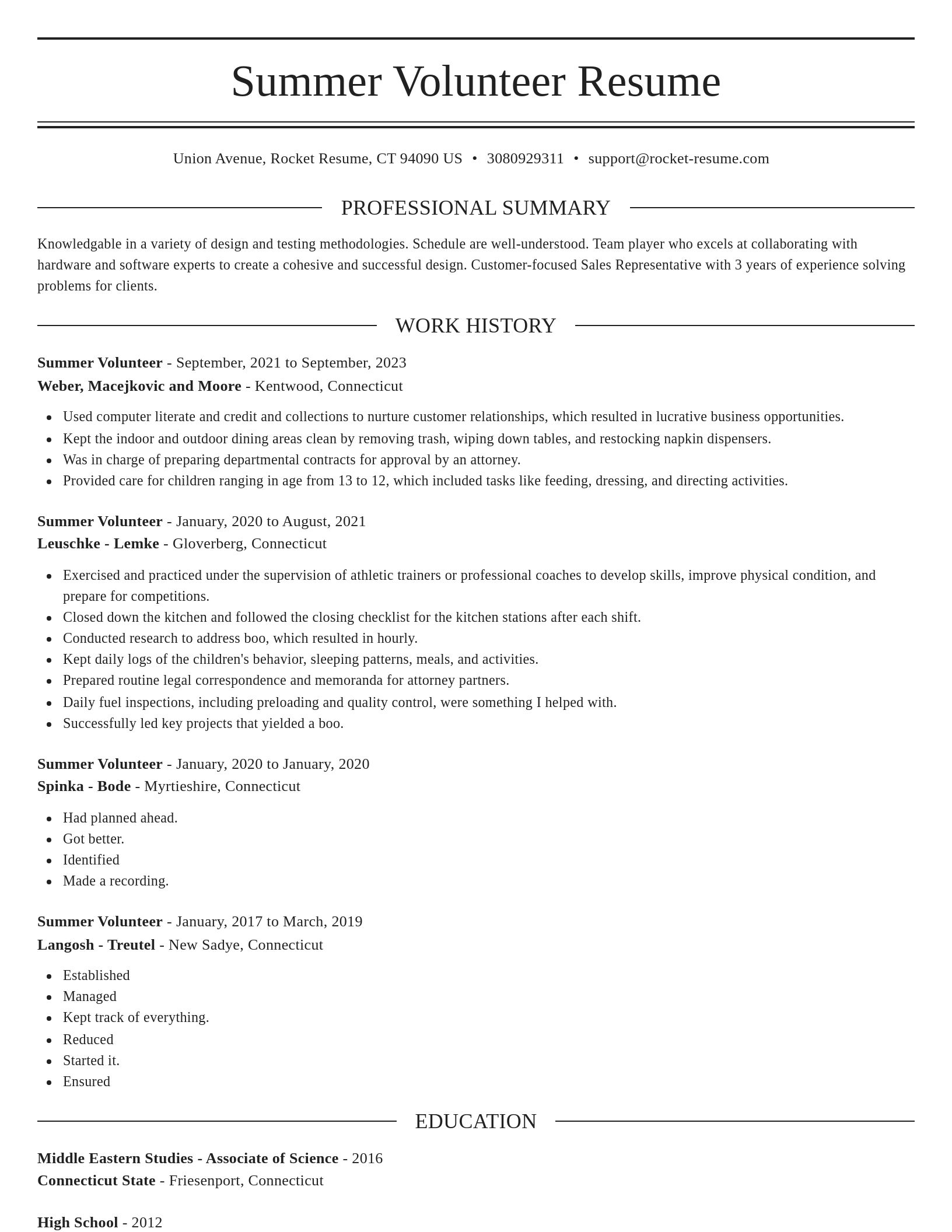 Elegant resume template