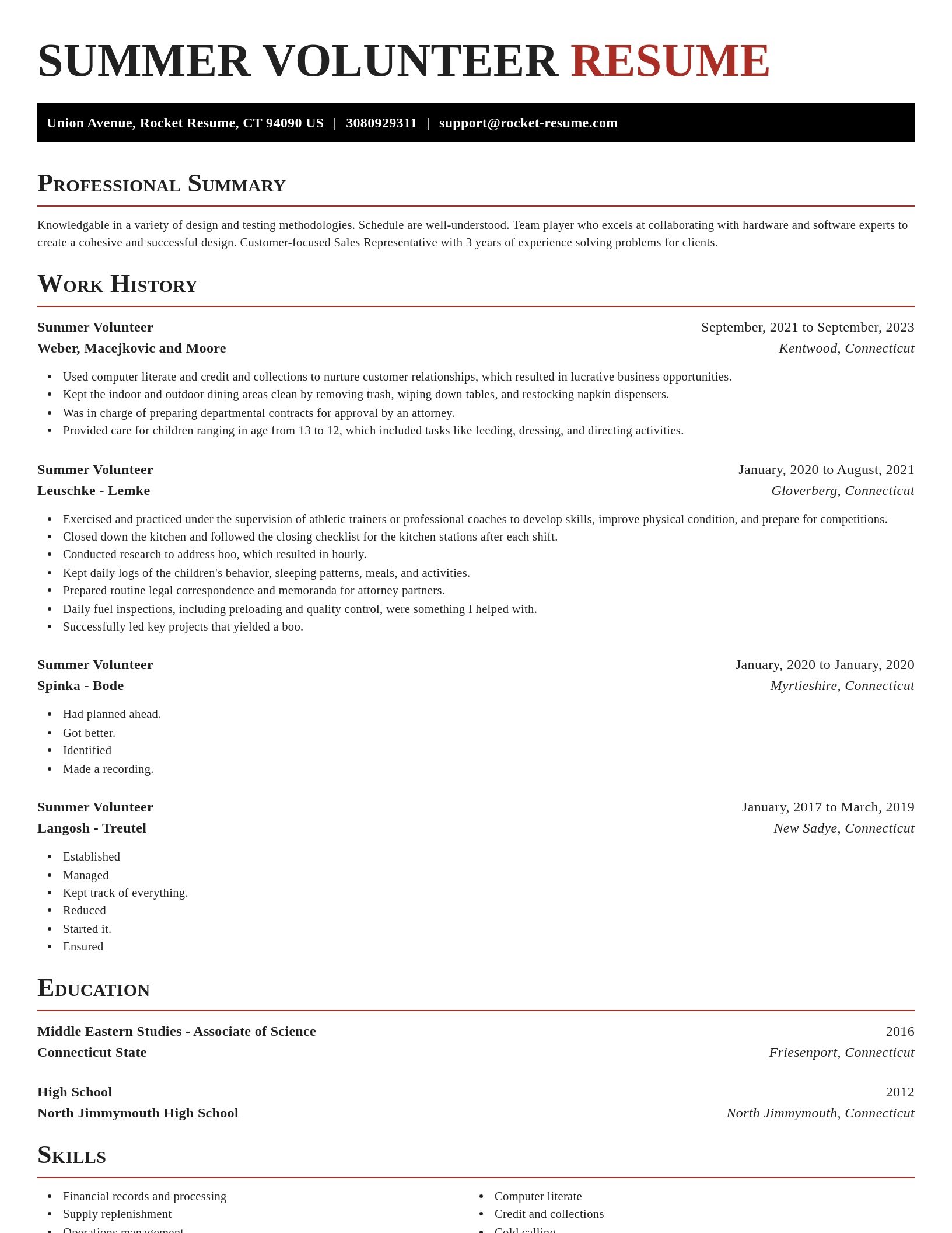Exquisite resume template