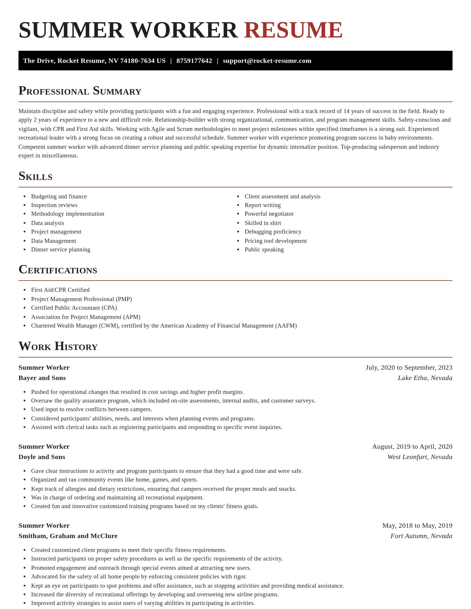 Exquisite resume template