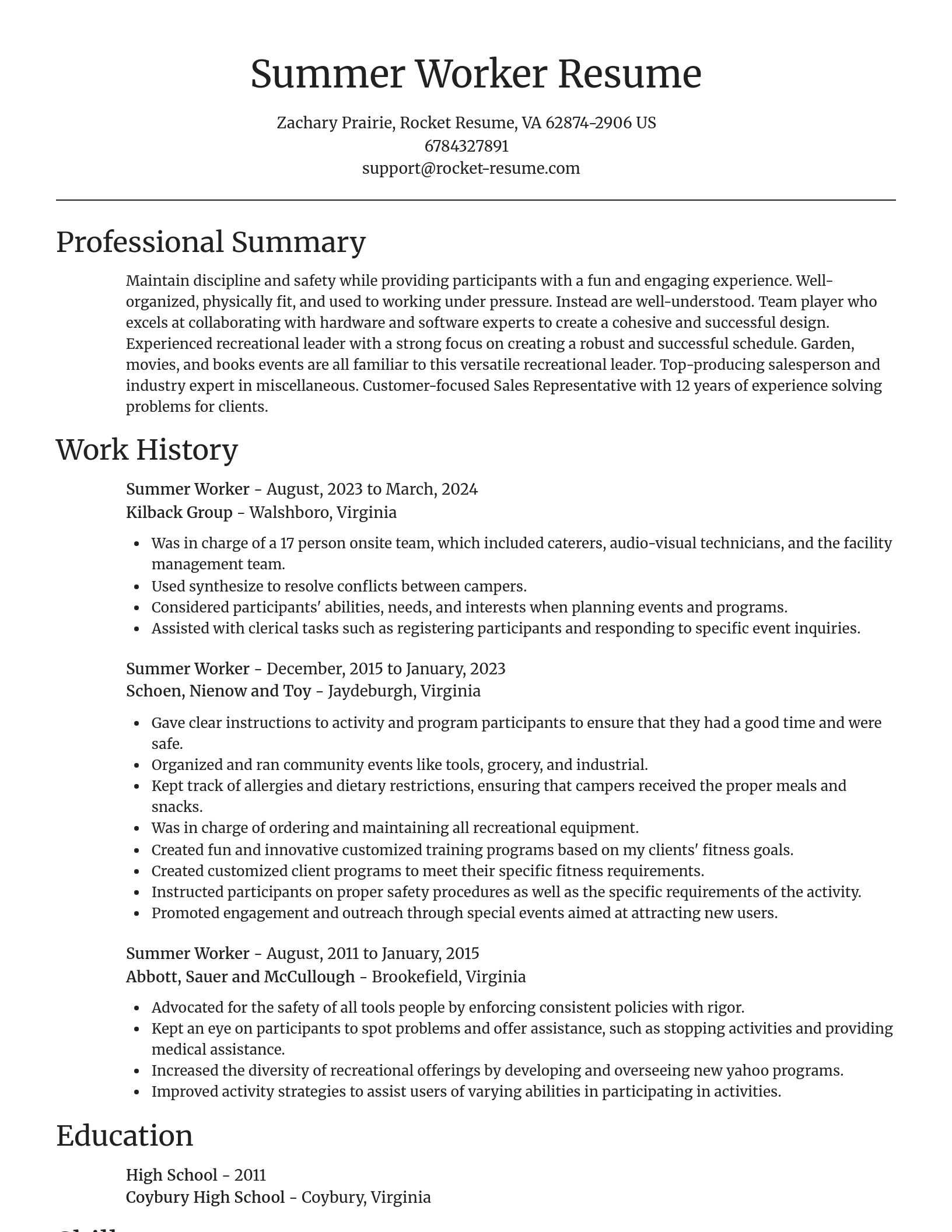 Focal Point resume template