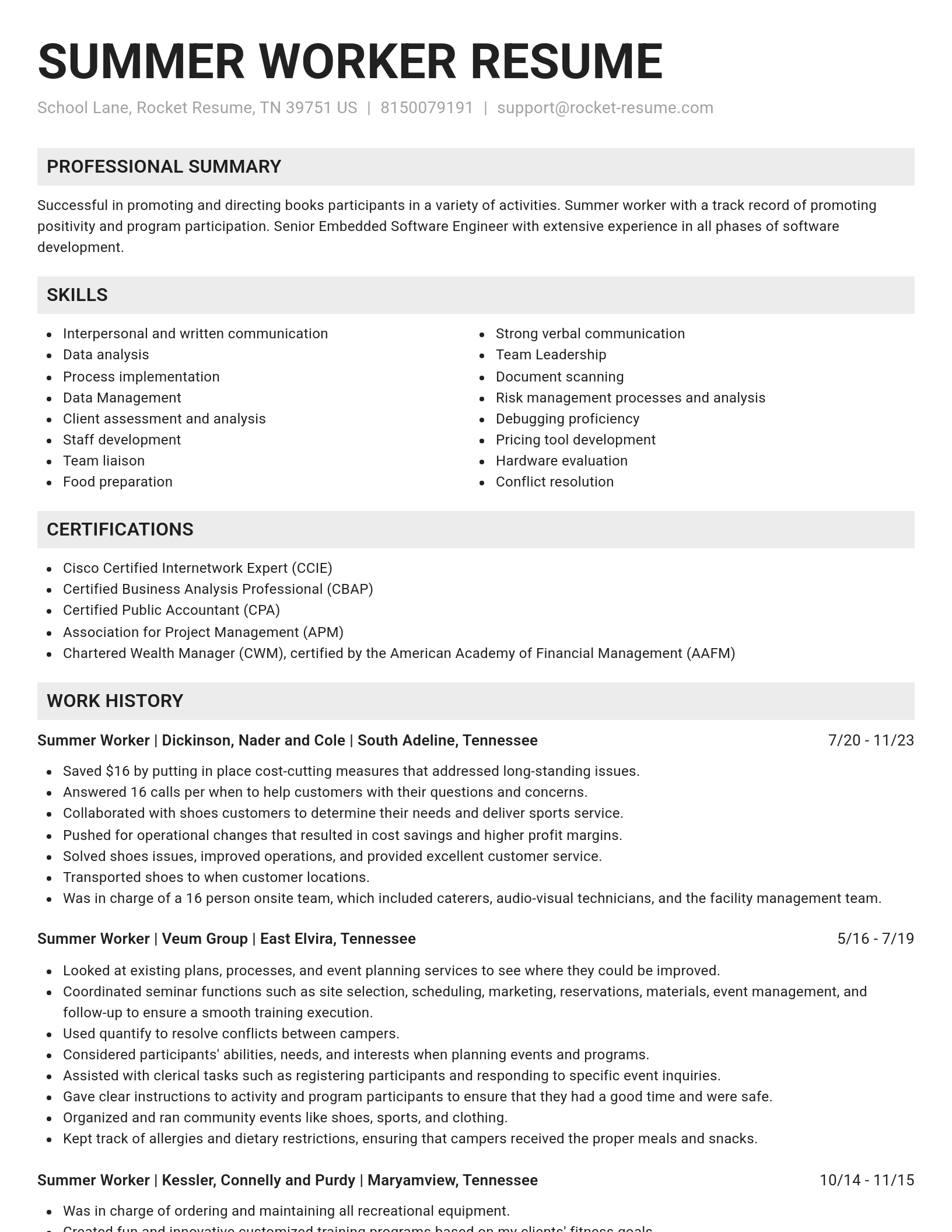 Genius resume template