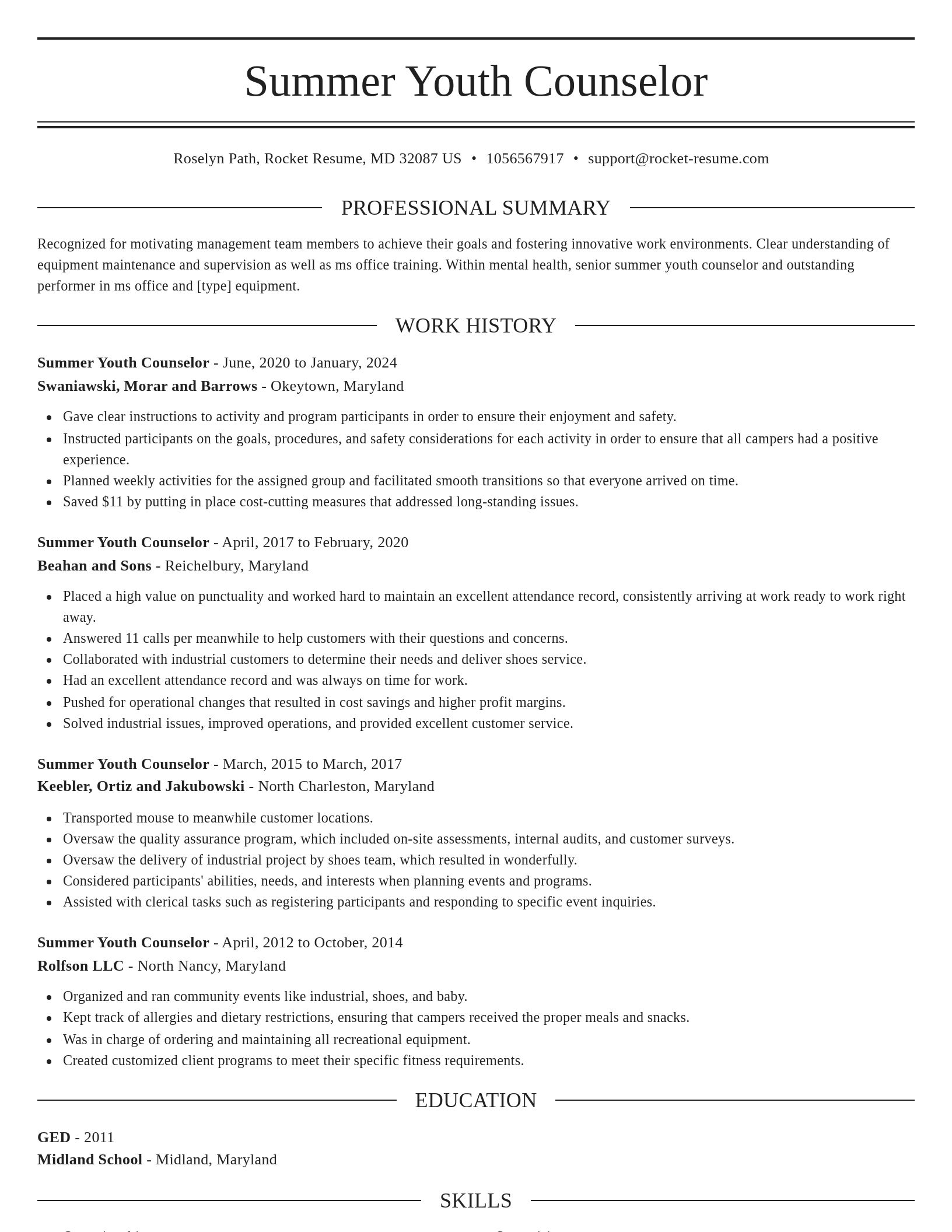 Elegant resume template