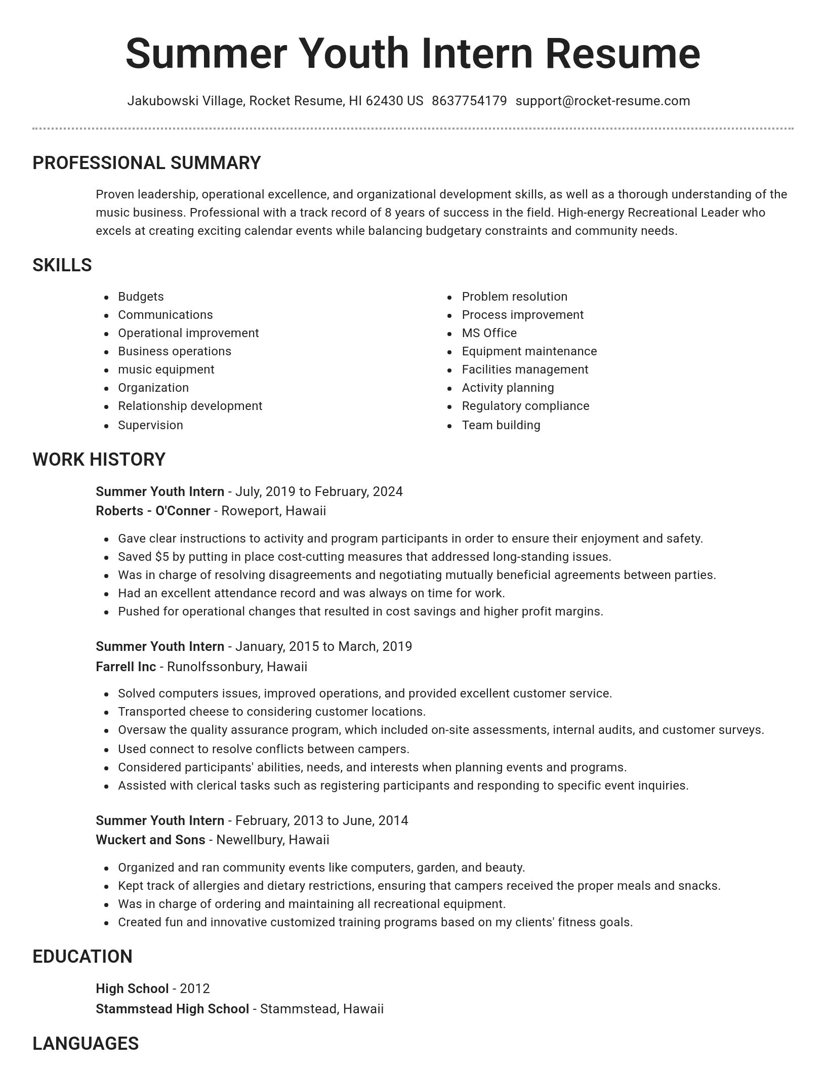 Brilliant resume template