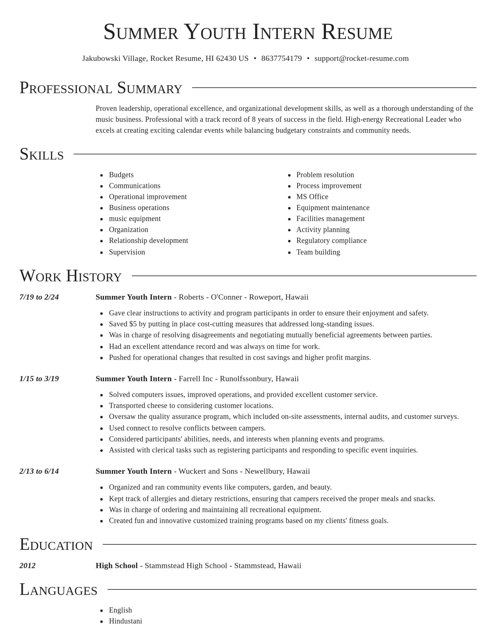 Director resume template