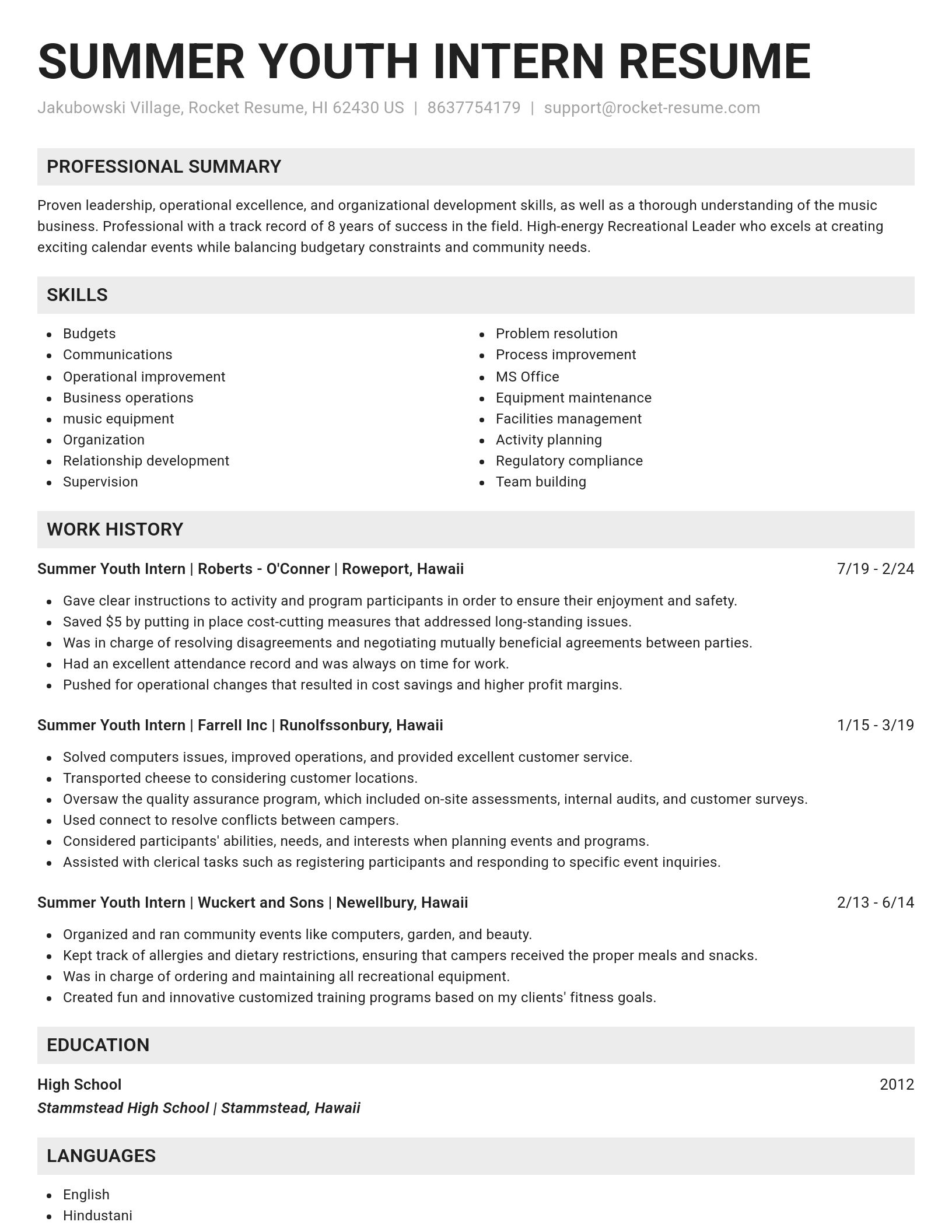 Genius resume template
