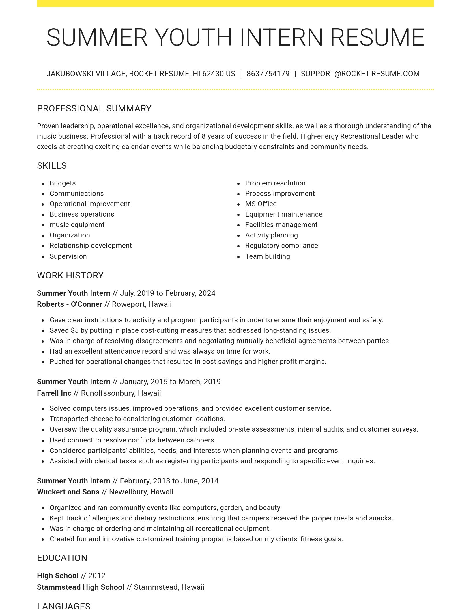 Grand resume template