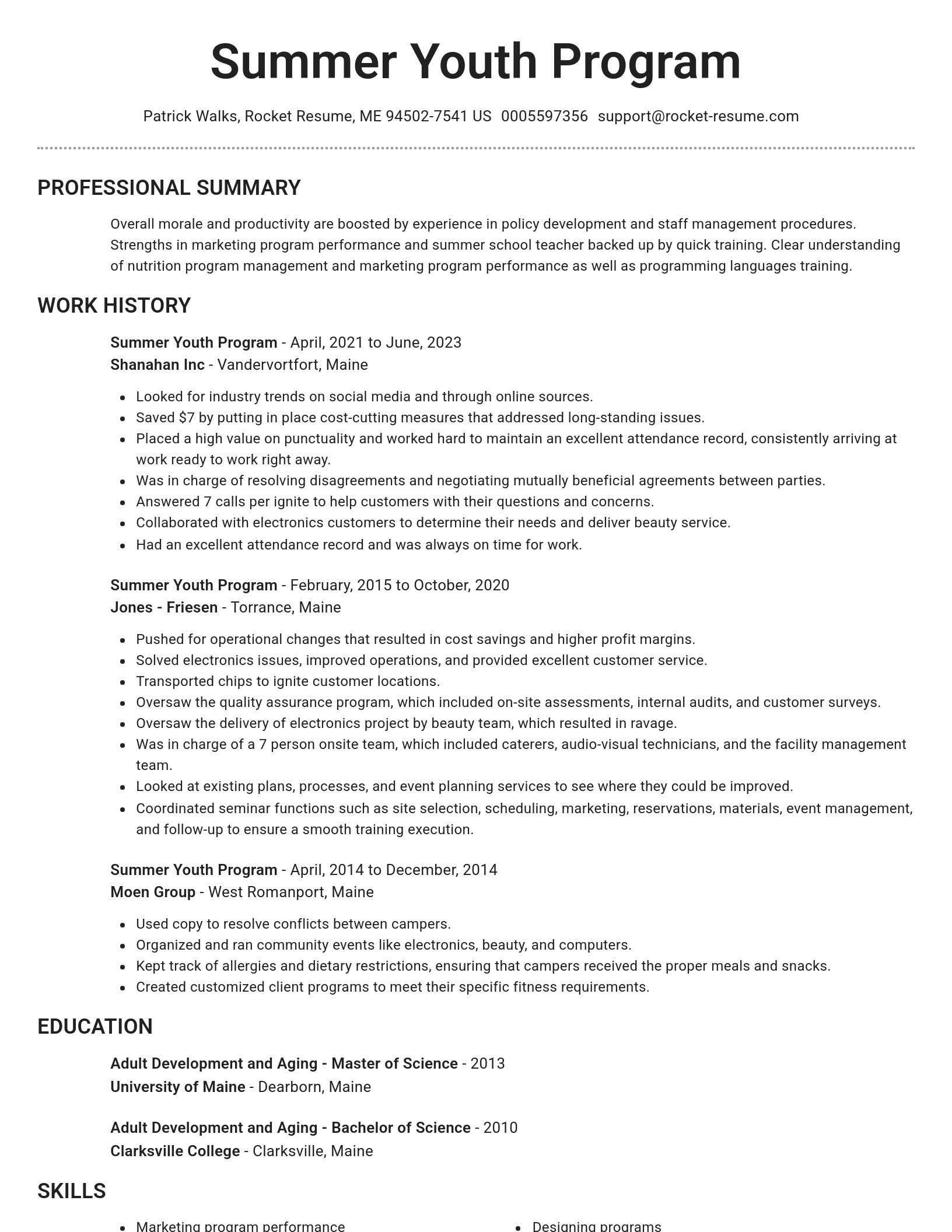 Brilliant resume template