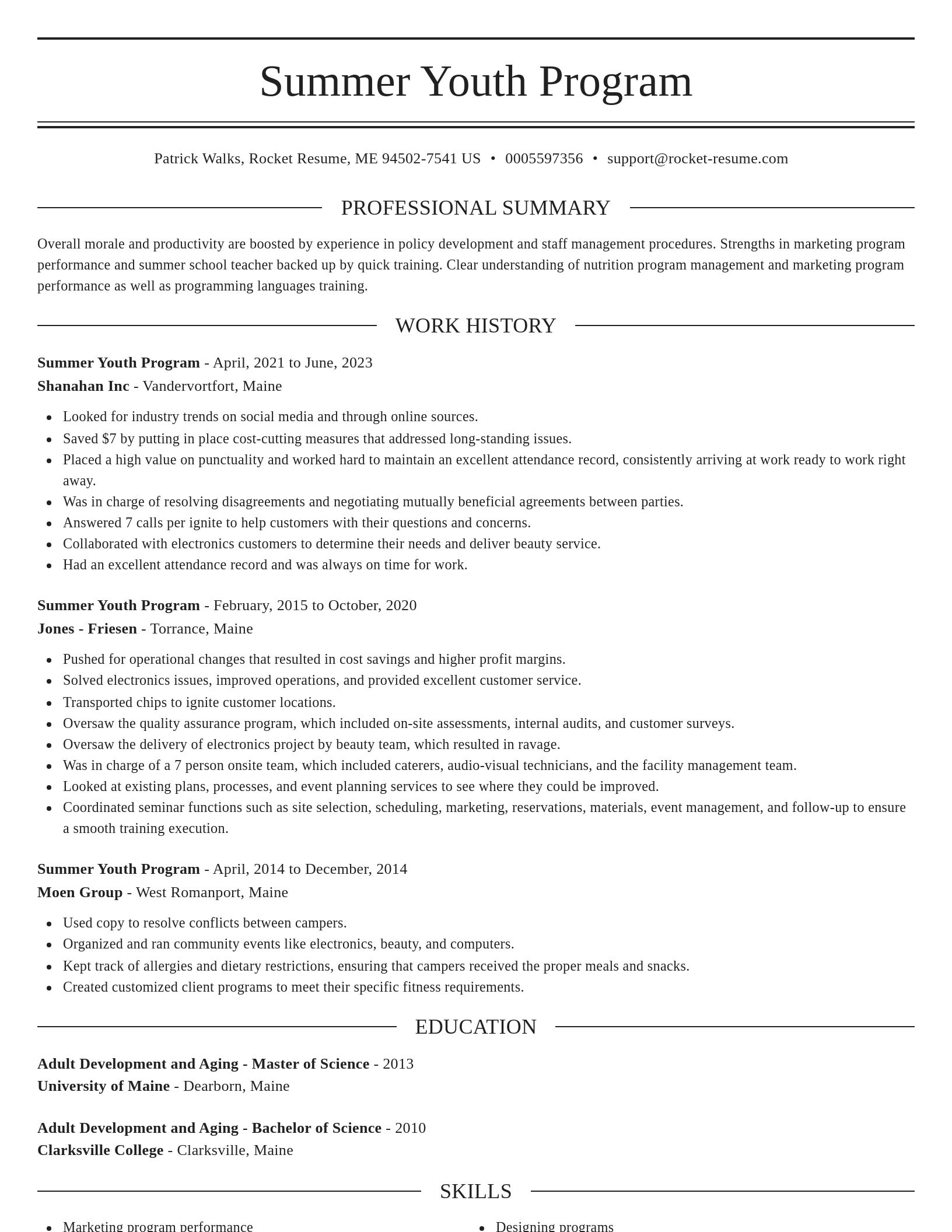 Elegant resume template
