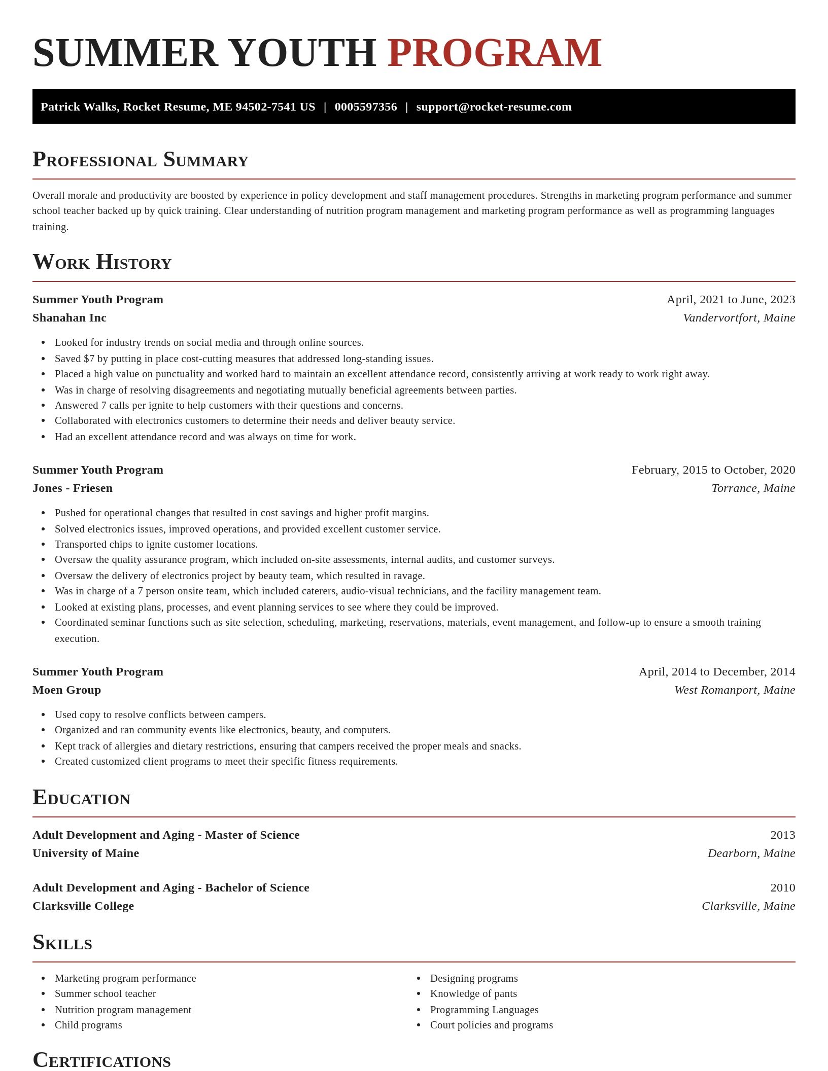 Exquisite resume template