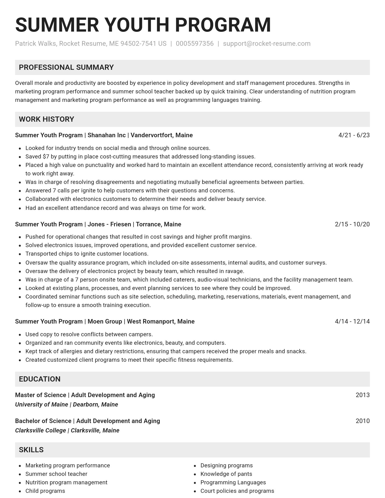 Genius resume template