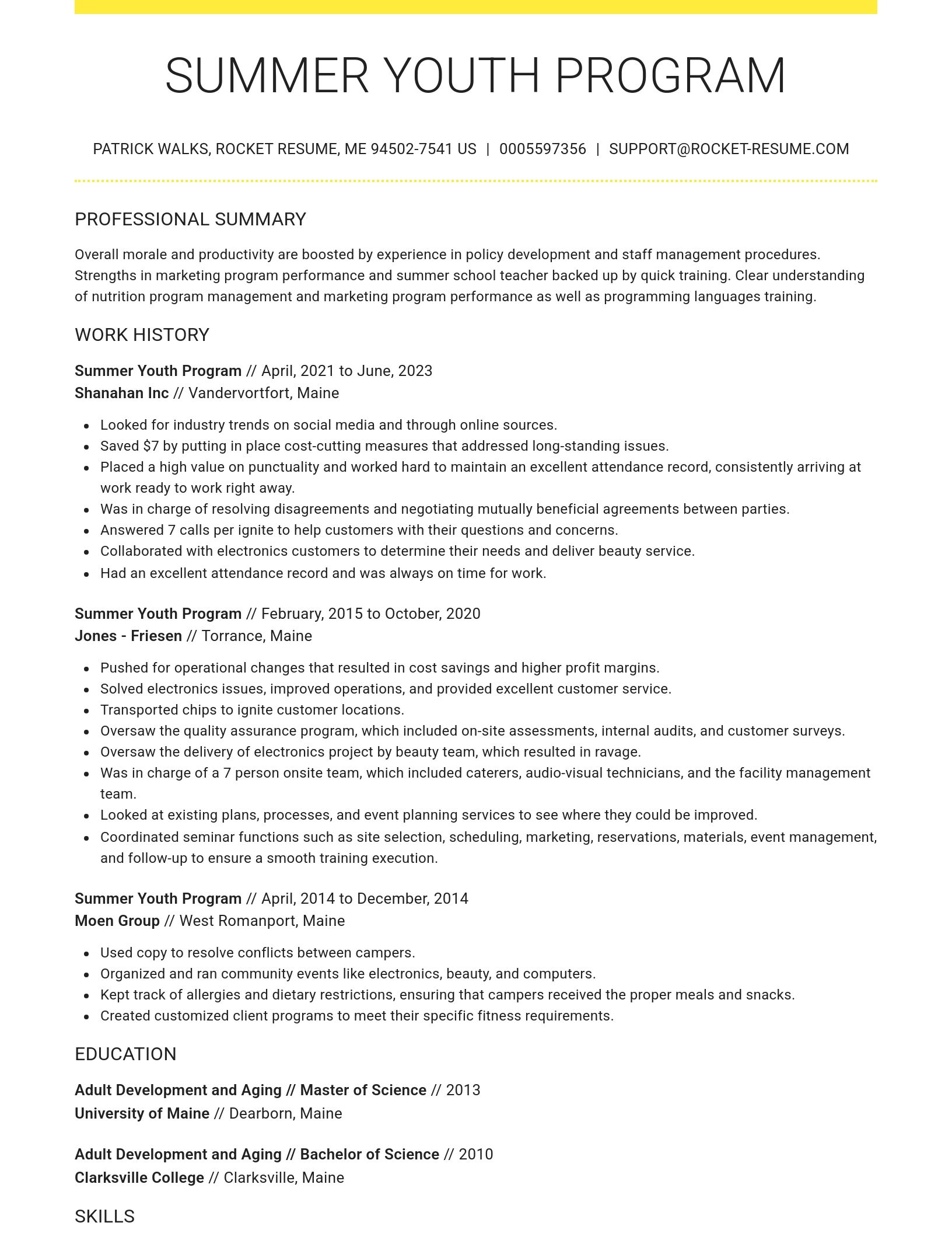 Grand resume template