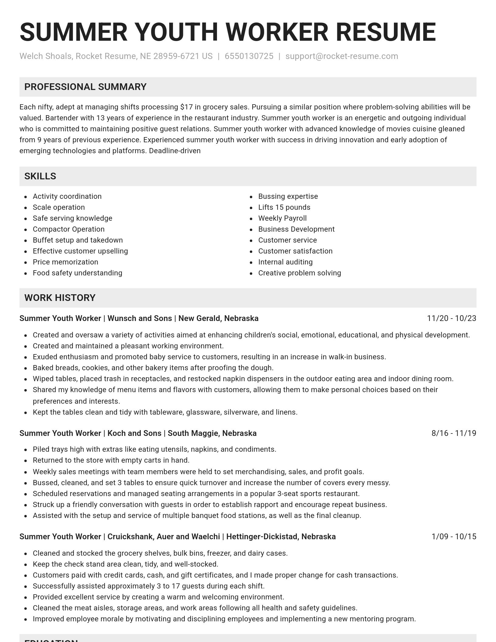 Genius resume template