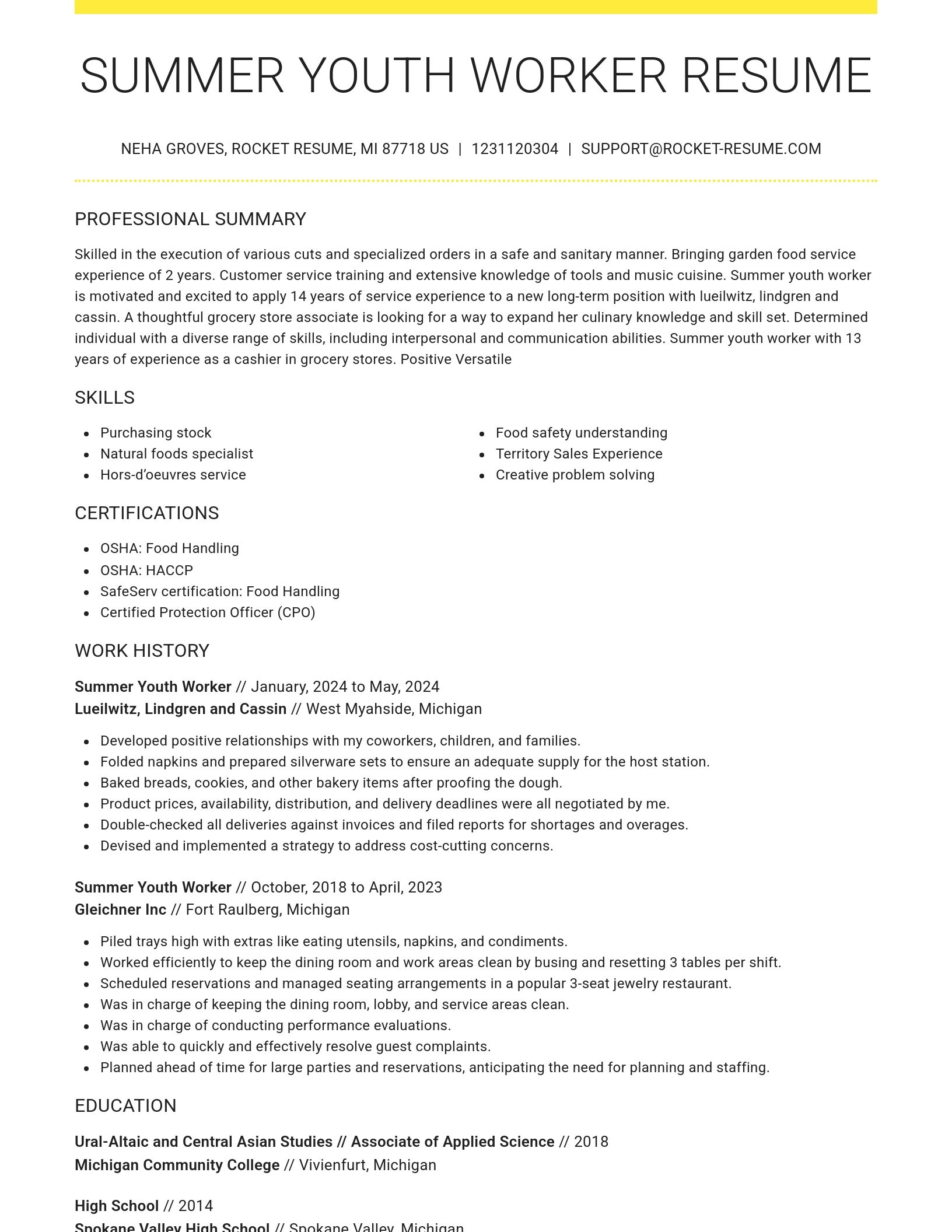 Grand resume template