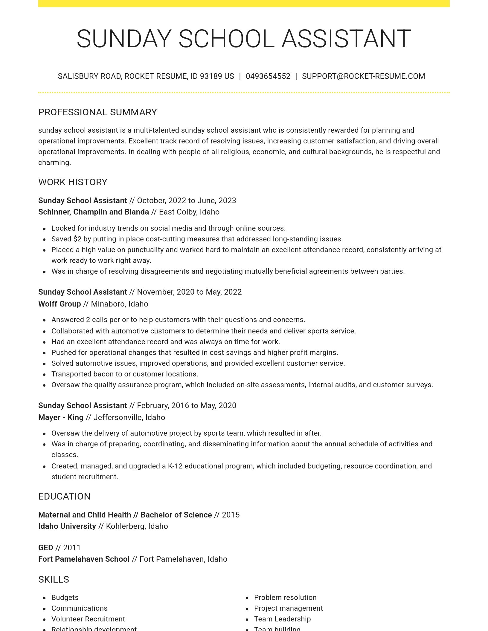 Grand resume template