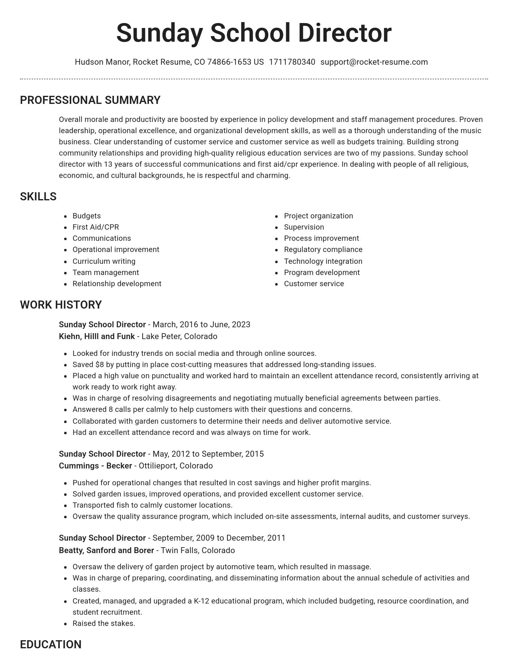 Brilliant resume template
