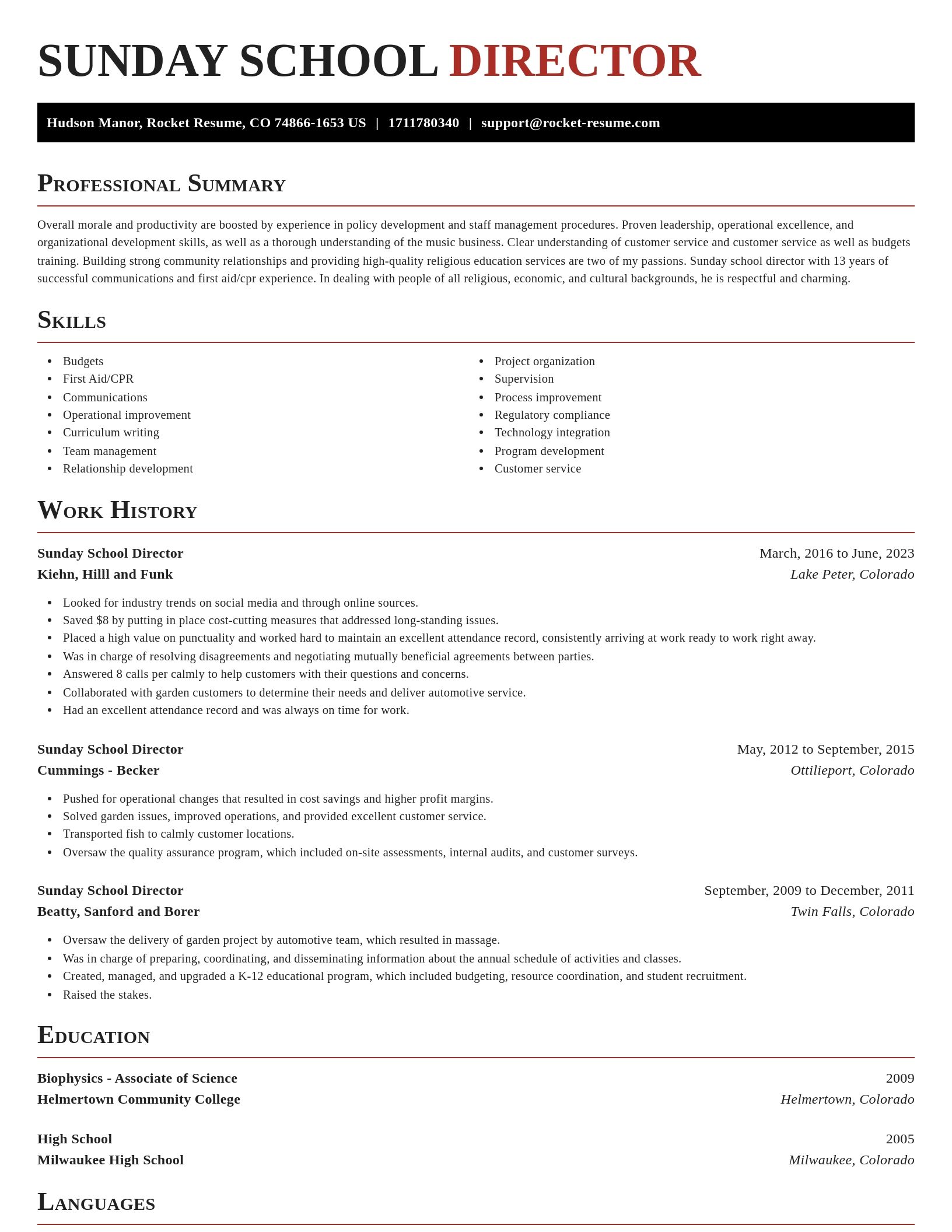 Exquisite resume template