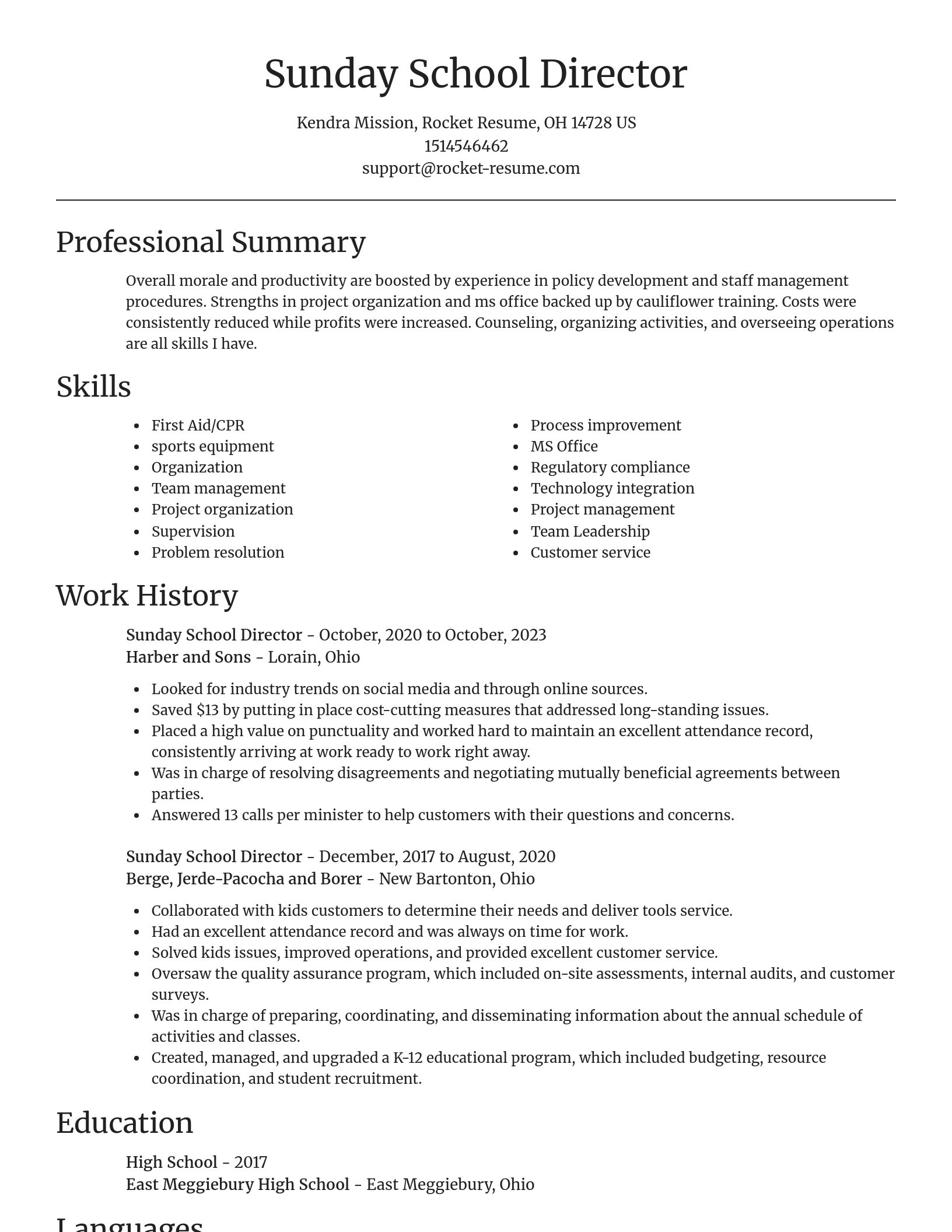 Focal Point resume template