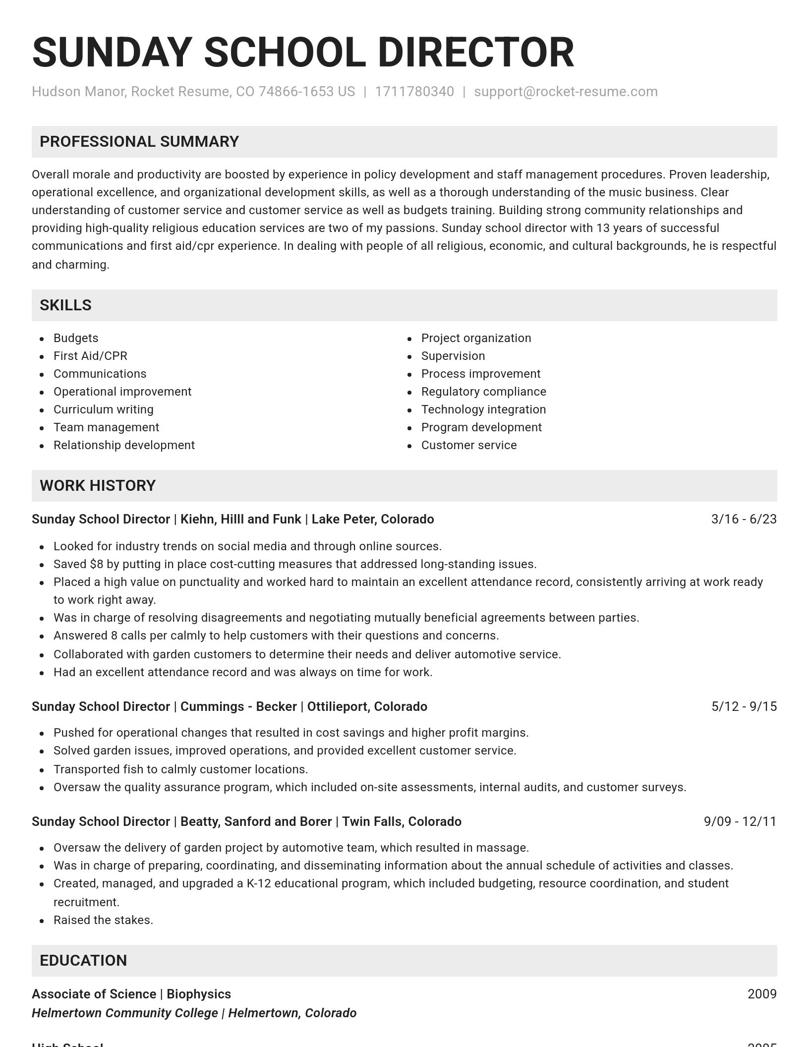 Genius resume template