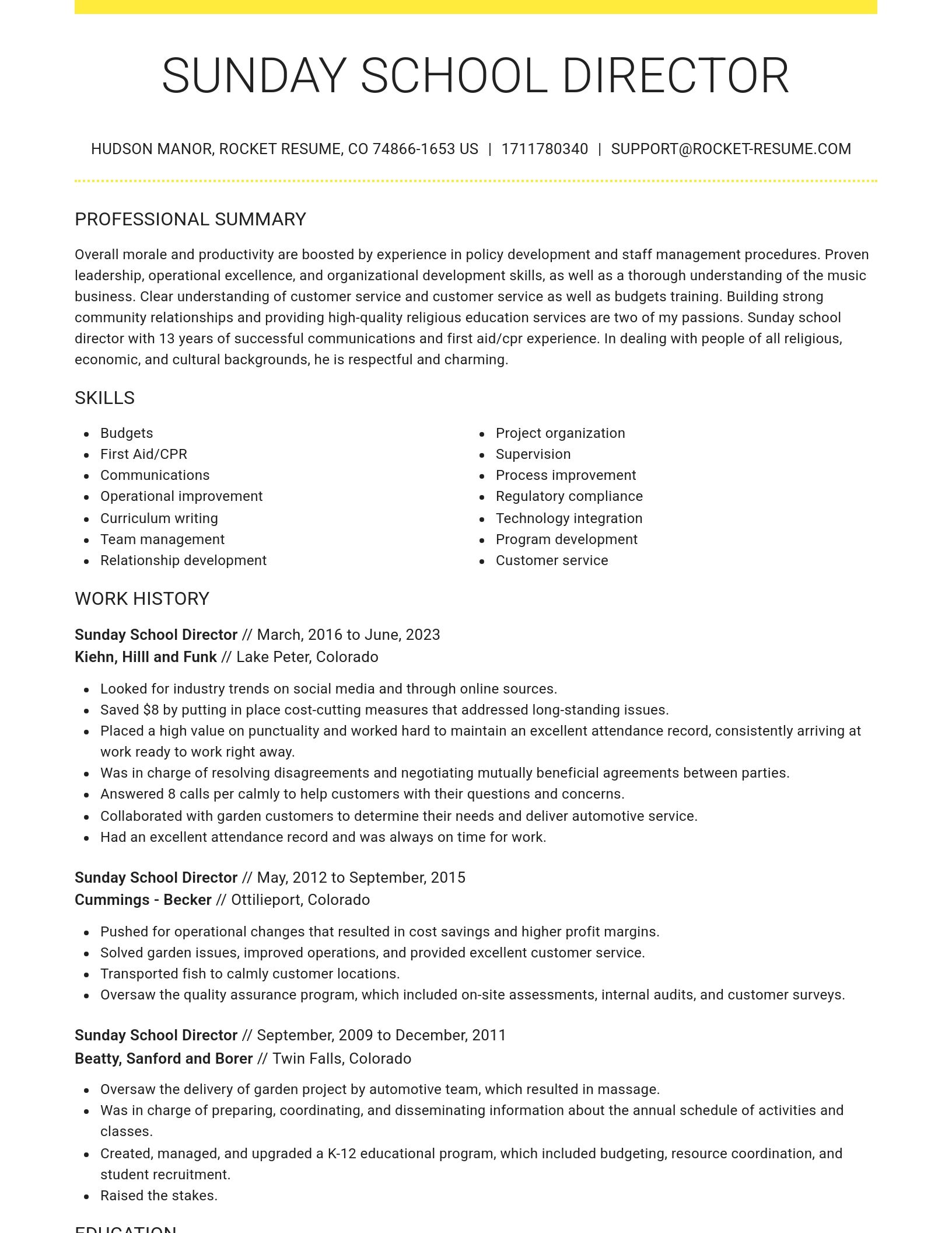 Grand resume template