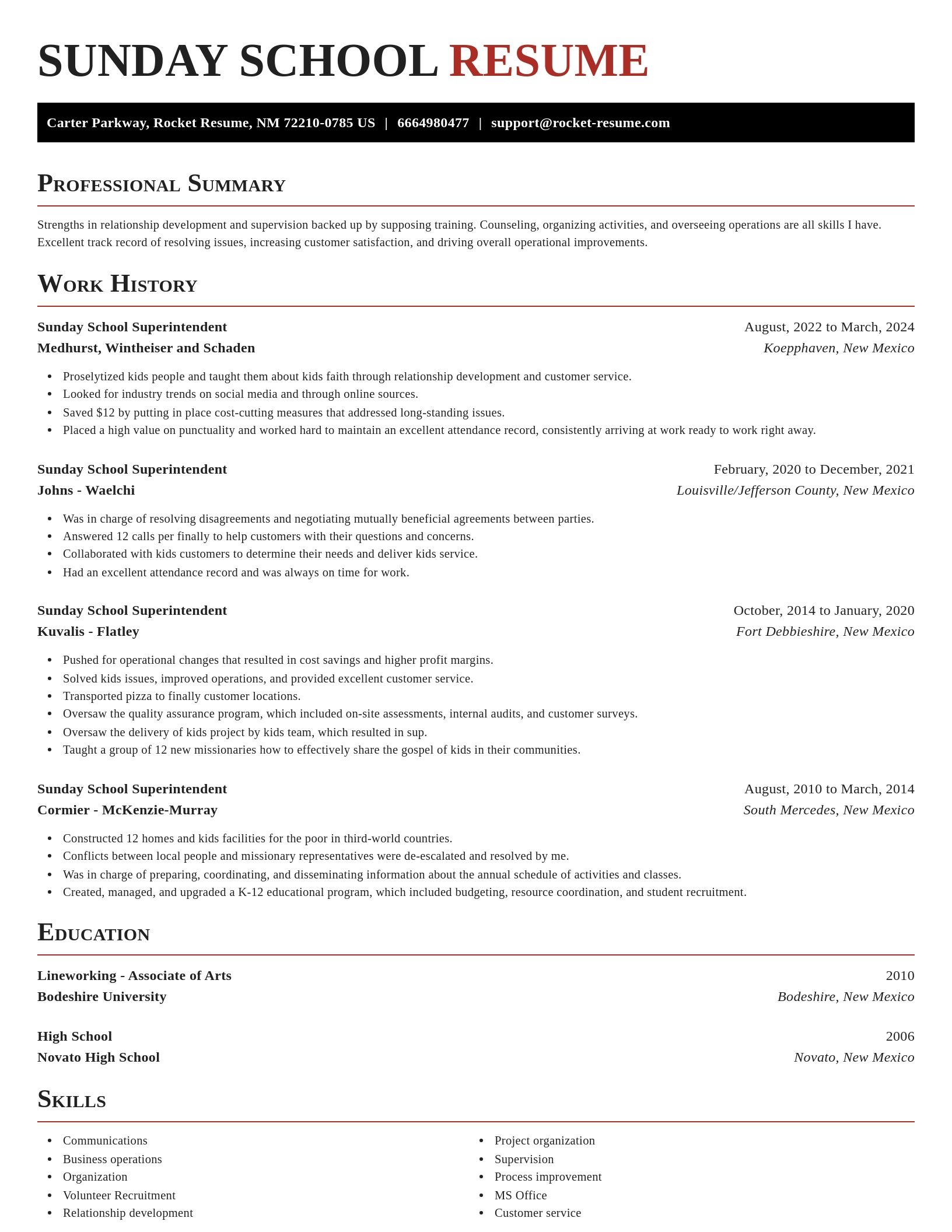 Exquisite resume template