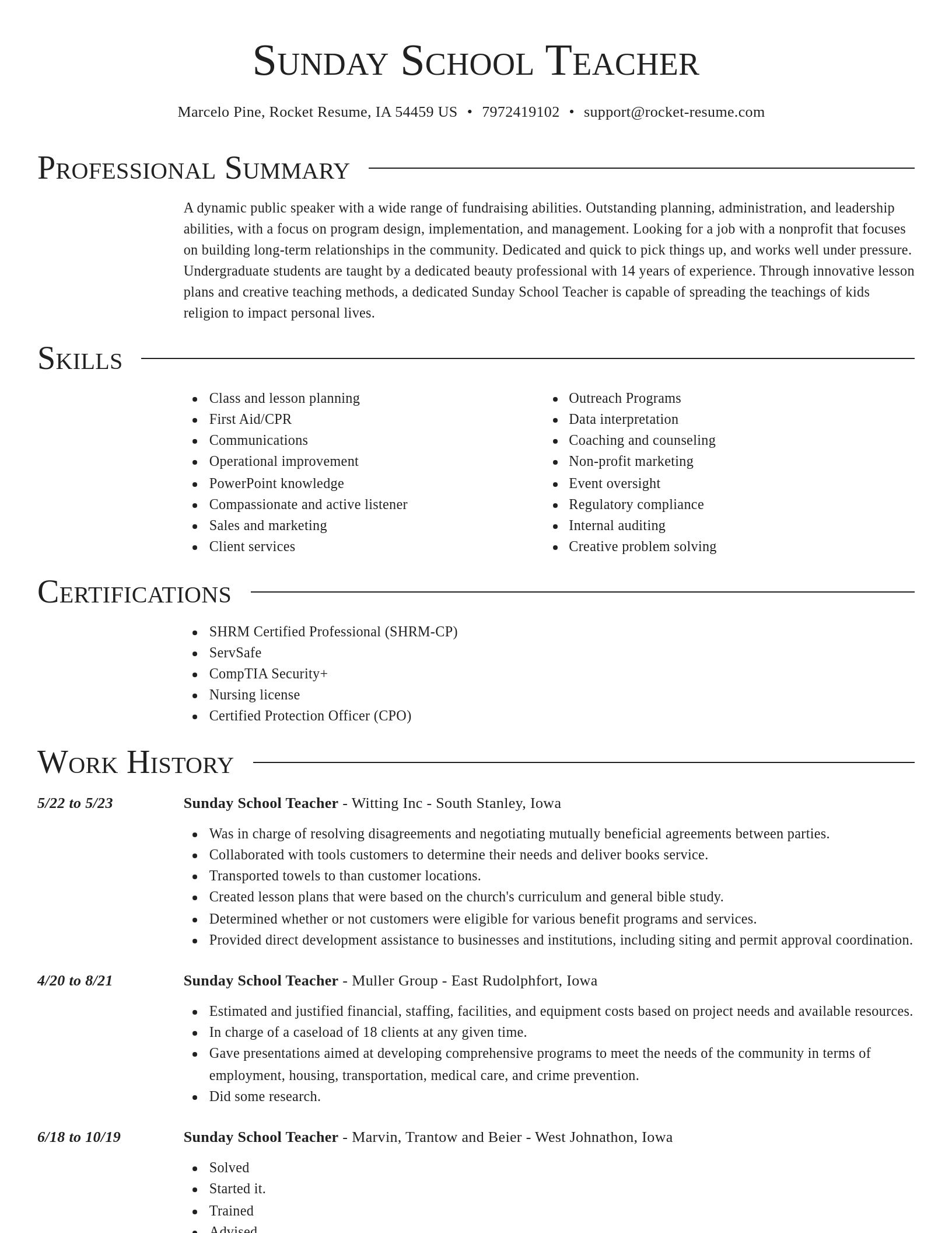 Director resume template