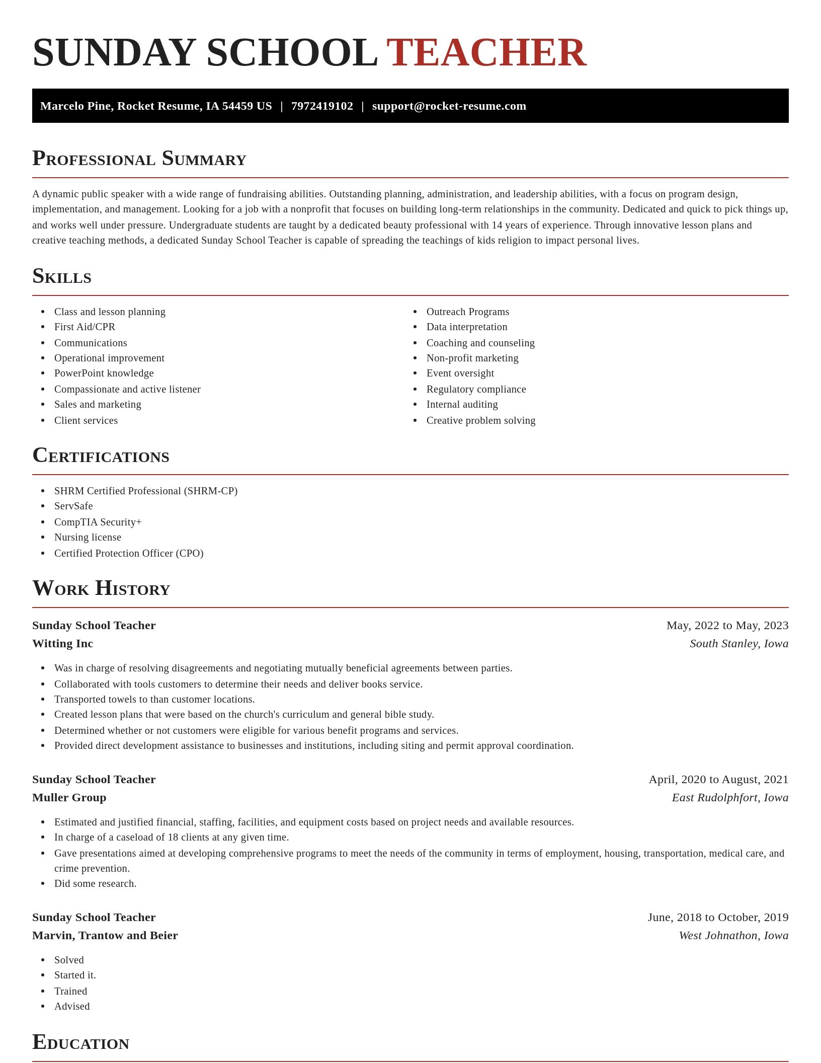Exquisite resume template